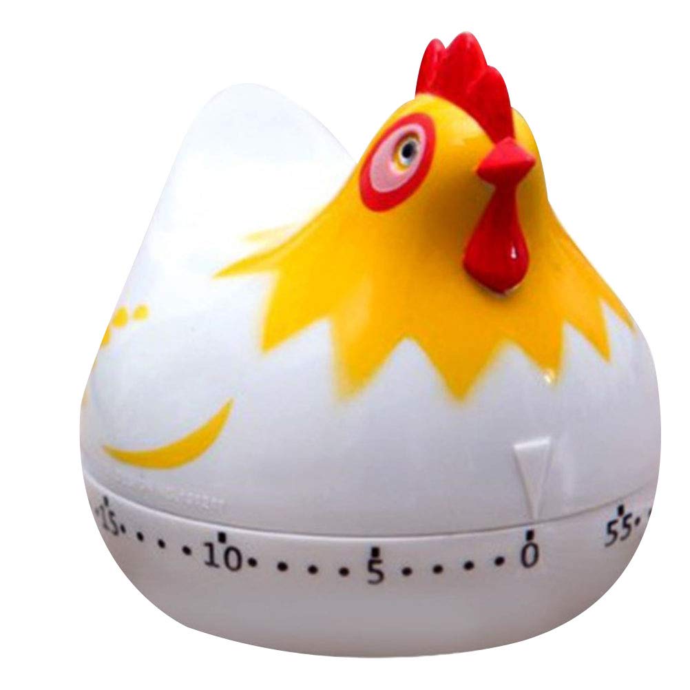 DOITOOL Funny Mechanical Kitchen Timer for Baking & Cooking (White)