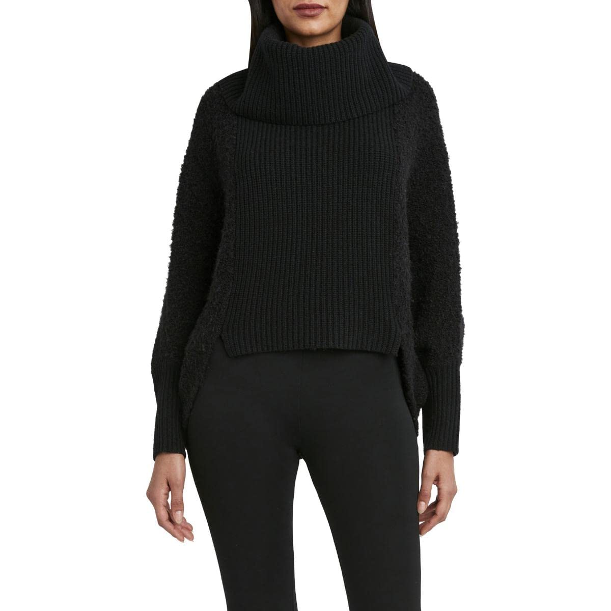 BCBGMAXAZRIA Women's Thick Turtleneck Long Sleeve Sweater - Cozy Winter Pullover for Casual Outfits & Office Wear