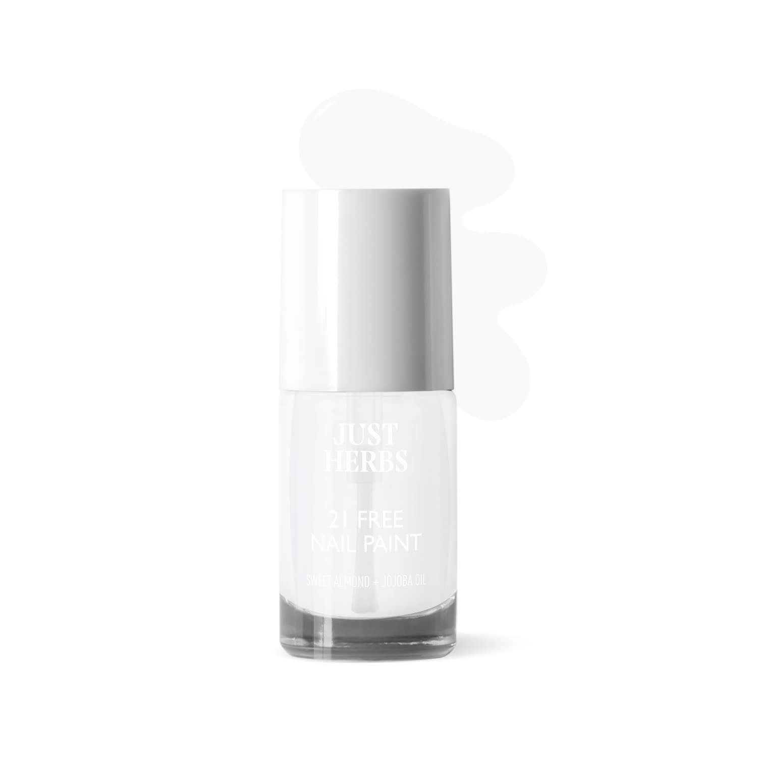 Just Herbs Nail Polish Combo - Crystal Clear & Jasmine White | Vegan, Non-Toxic, Long-Lasting Formula | Perfect for Manicures, Pedicures, and Nail Art Designs