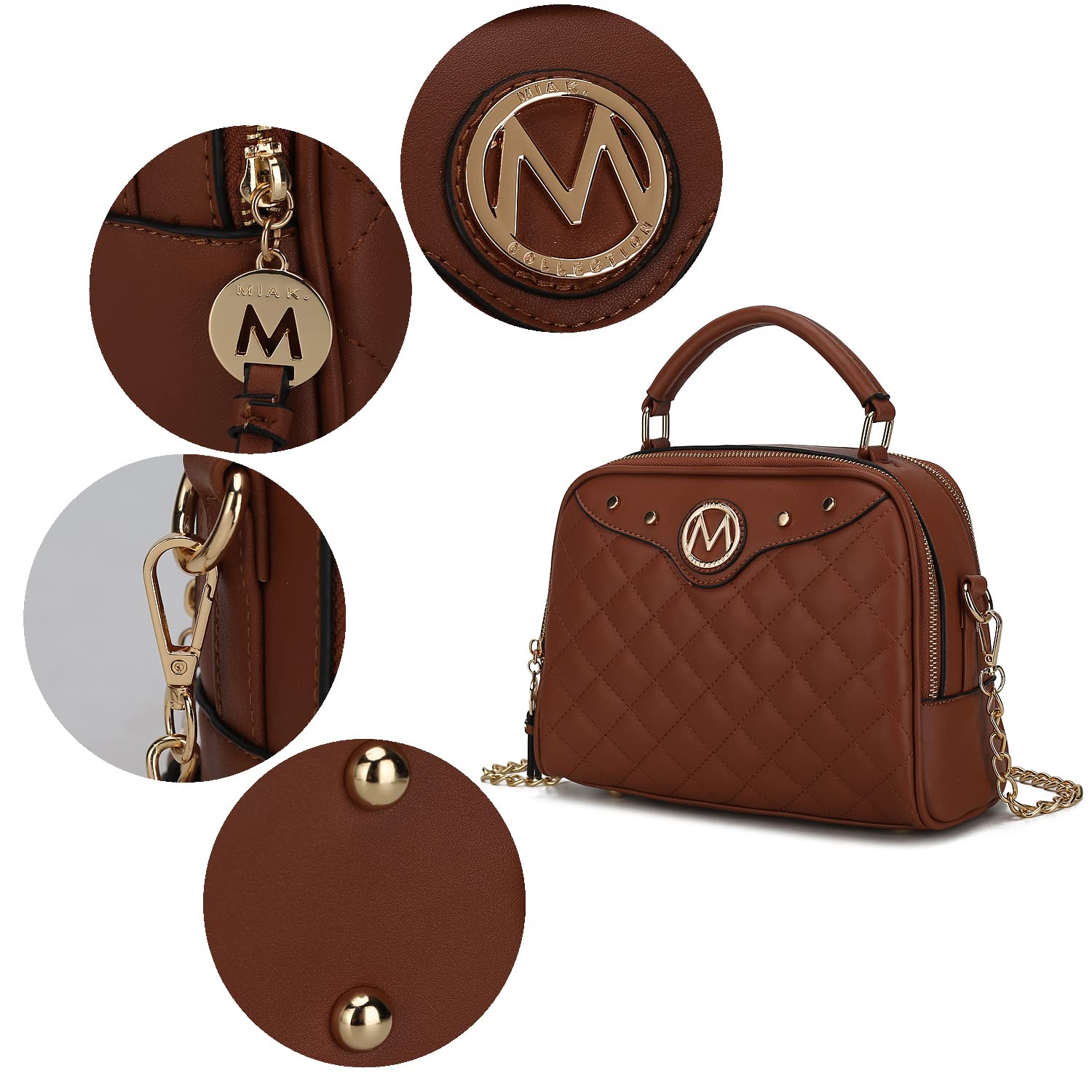 MKF Collection Women's Satchel Crossbody Handbag with Top Handle - Stylish Purse for Work, Travel & Everyday Use
