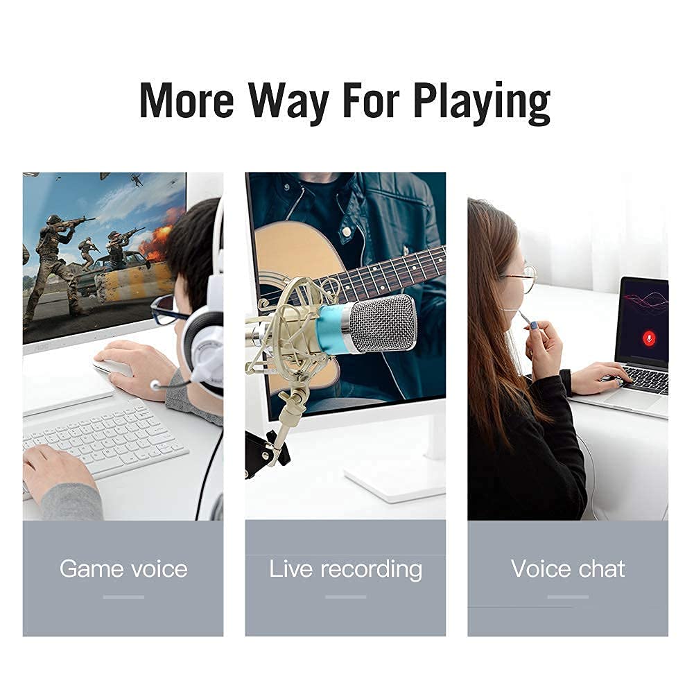 7.1 Channel External USB Sound Card - USB 2.0 to 3.5mm Audio Adapter with Microphone for PC, Laptop, Computer | Perfect for Gaming, Online Meetings & Music Listening