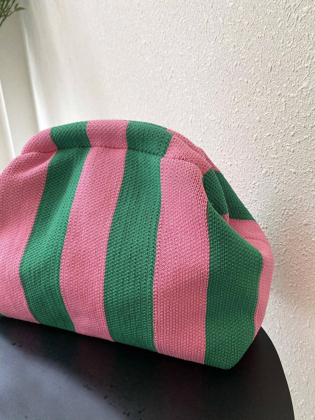 Women's Colorblock Crochet Clutch Handbag - Small Casual Purse for Evening Parties, Weddings & Daily Use