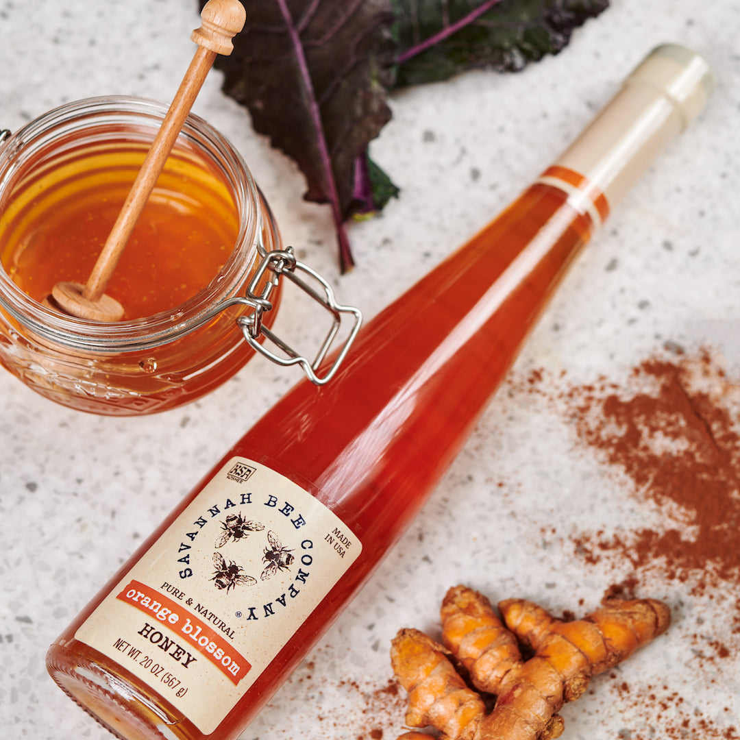 Pure Orange Blossom Honey - Raw, Unfiltered & Natural Sweetener (12oz) - Perfect for Tea, Baking & Healthy Breakfasts