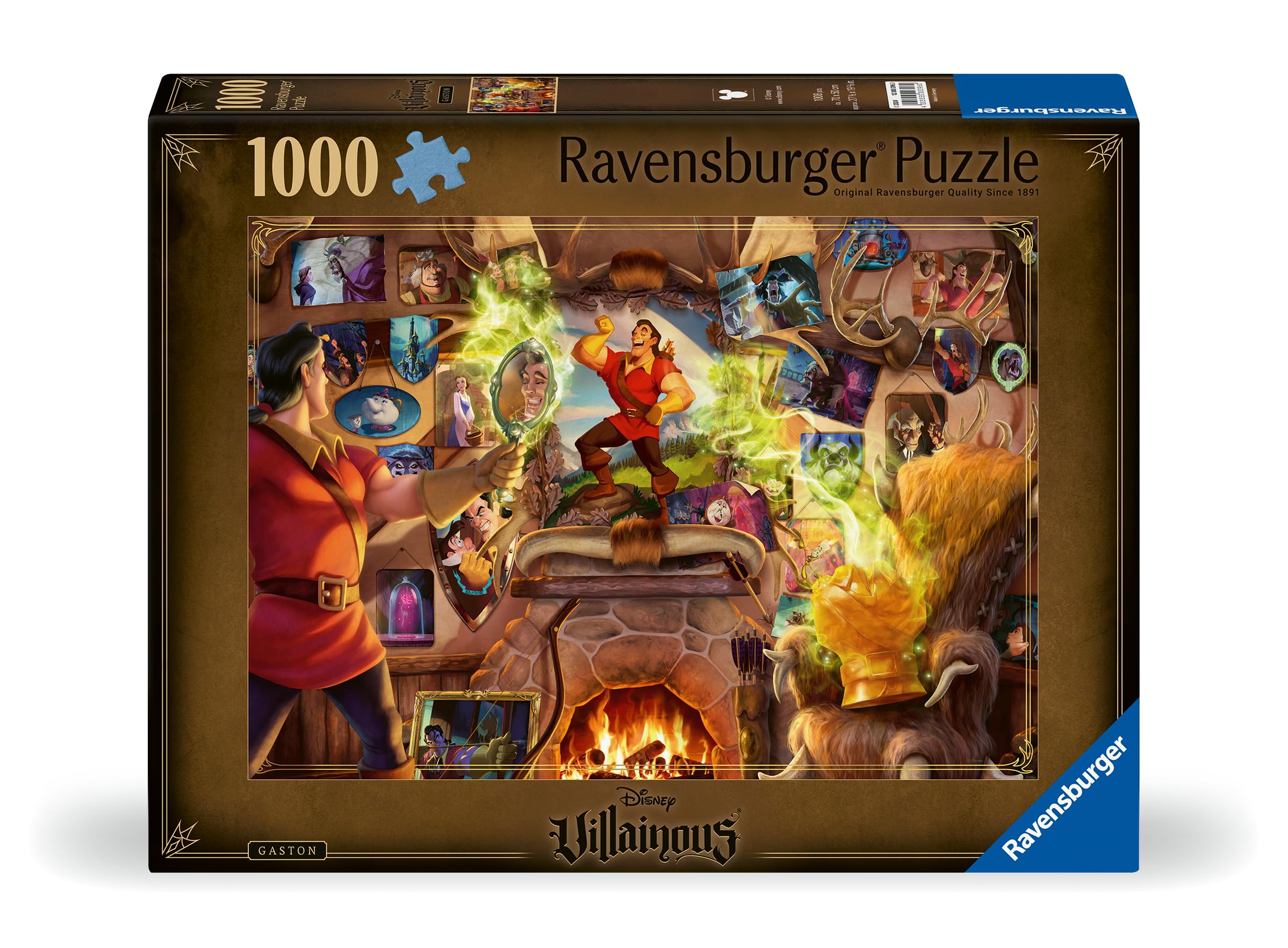 Ravensburger Disney Villains 1000 Piece Jigsaw Puzzle - Gaston, 70x50cm, Puzzle Glue Included for Framing, Adult Puzzle for Home Decor & Gift Giving