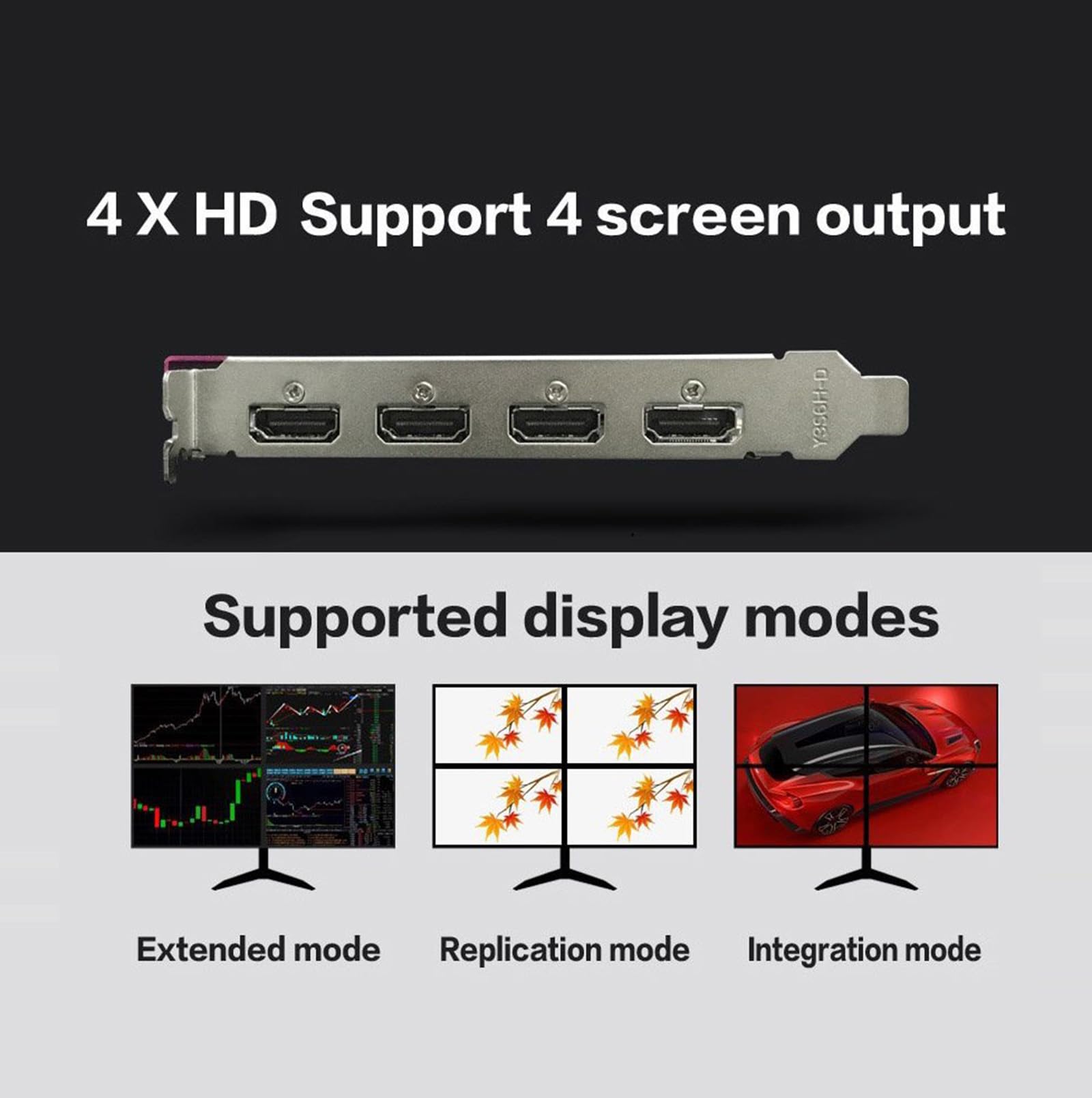 Yeston GT730 4GB DDR3 128-bit Gaming Graphics Card with 4 HDMI Ports - 993/1600MHz, 4-Screen Support, 10bit HDR - Perfect for Multi-Monitor Gaming, Home Theater & Office Workstations