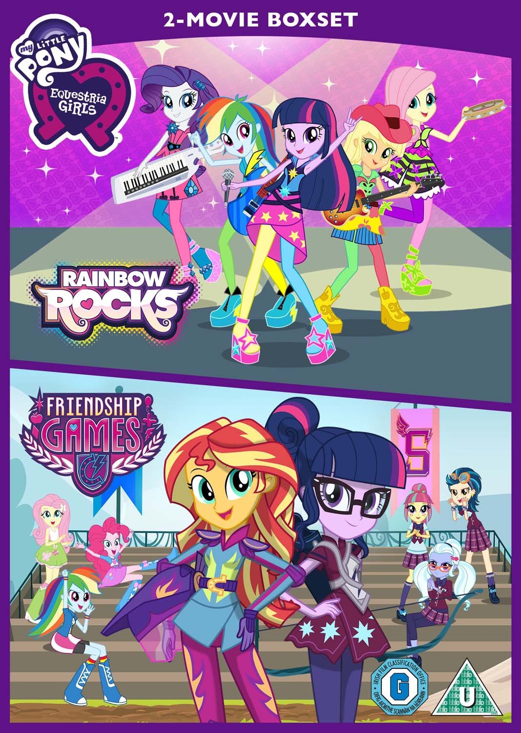 My Little Pony: Equestria Girls - Rainbow Rocks & Friendship Games DVD | Kids' Animated Musical Adventure for Family Movie Nights & Birthday Parties