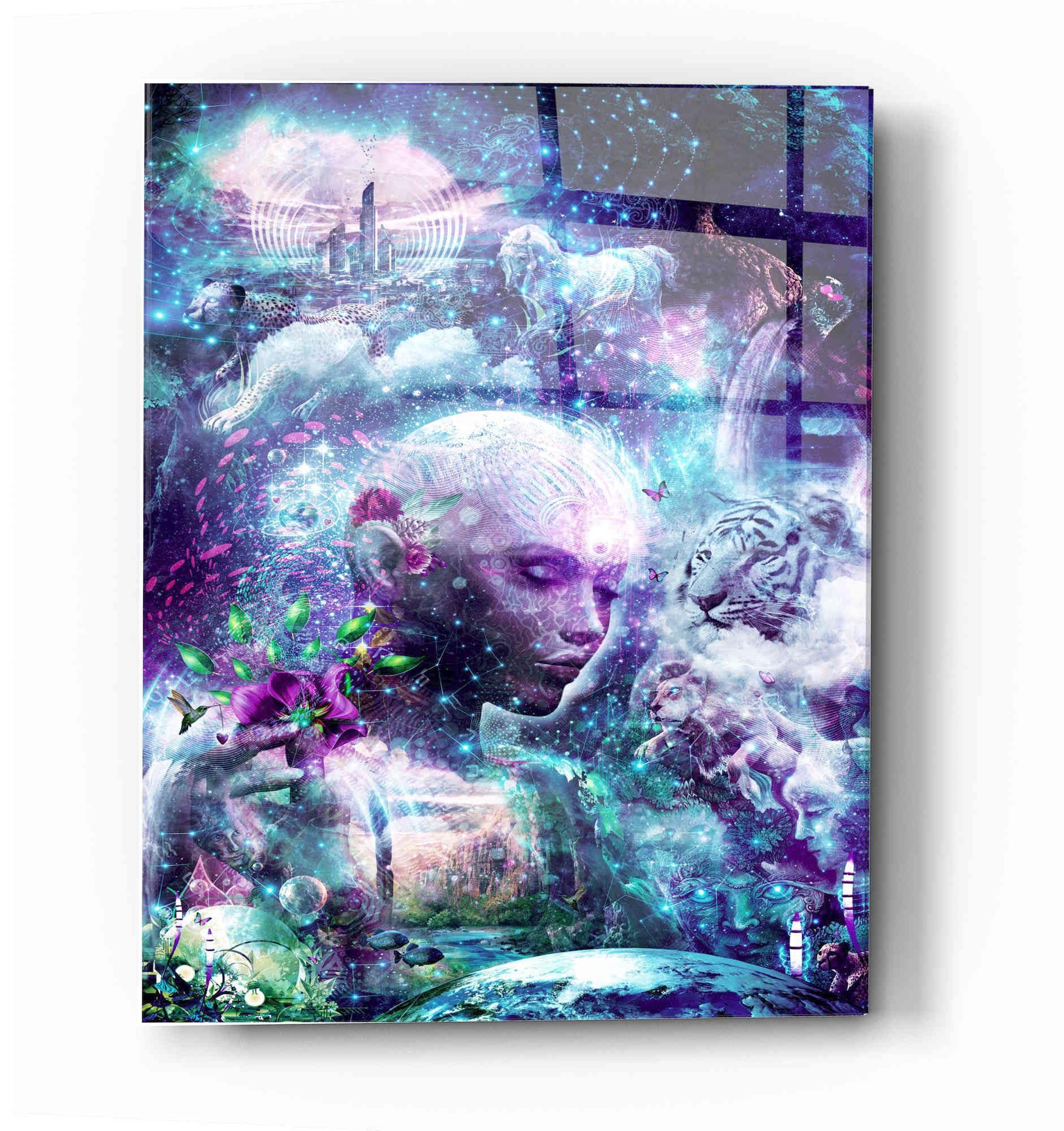 Discovering The Cosmic Consciousness by Cameron Gray - 16'x24' Acrylic Glass Wall Art for Home & Office Decor | Modern Abstract Painting for Living Room, Bedroom, or Meditation Space