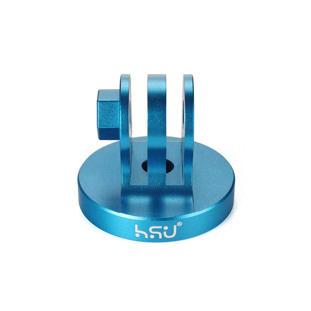 HSU Aluminum Alloy GoPro Tripod Mount with Thumbscrew - Compatible with GoPro Hero 13/12/11/10/9/8/7/6/5/4/3+/3/2/1, AKASO, Campark & Action Cameras - Blue | Perfect for Vlogging, Travel & Outdoor Adventures