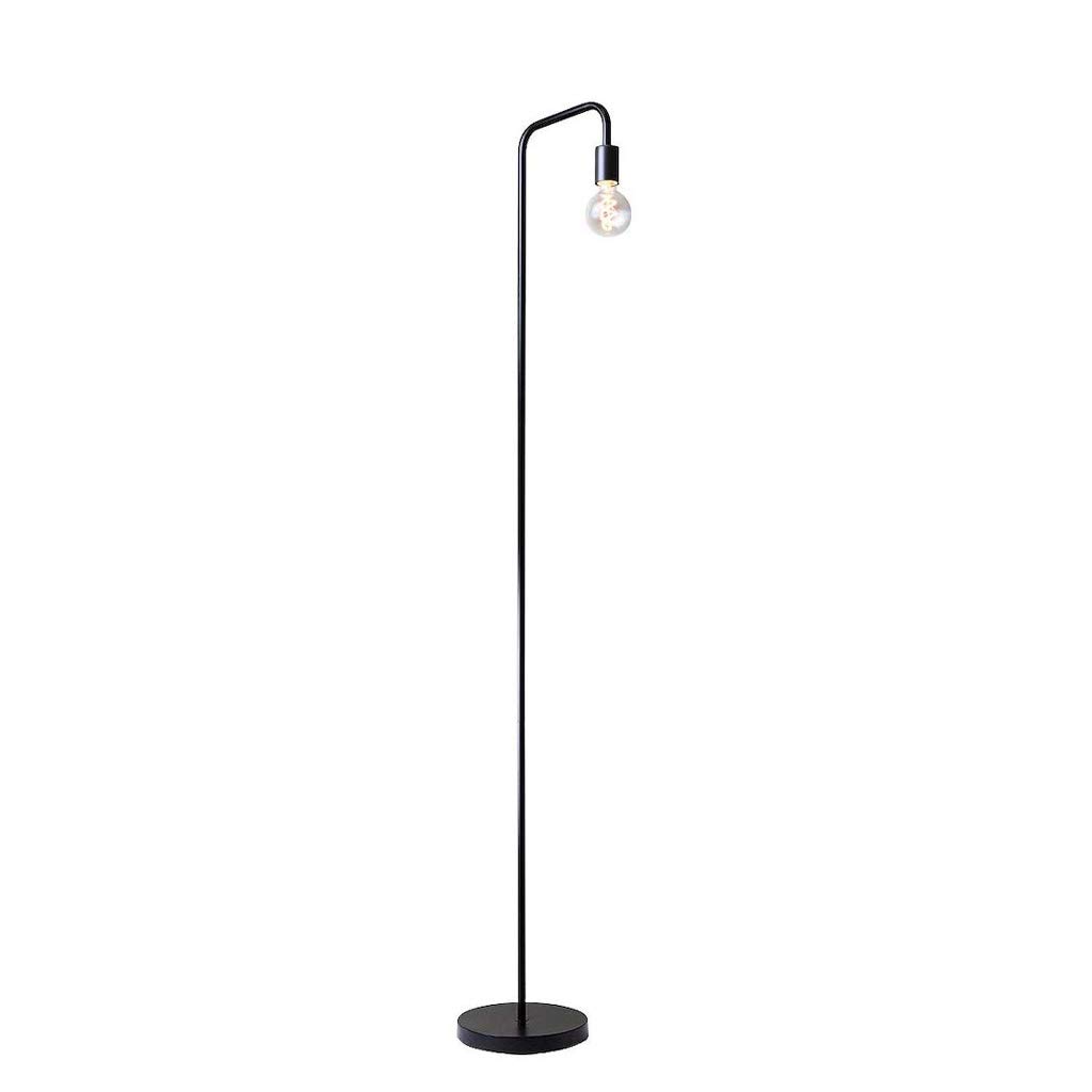 Modern Industrial Floor Lamp for Living Room - UL Certified Metal Standing Lamp with Ceramic E26 Socket | Minimalist Black Design for Bedroom, Office & Dorm Decor | Perfect for Reading Nook, Home Office Lighting and Cozy Ambience