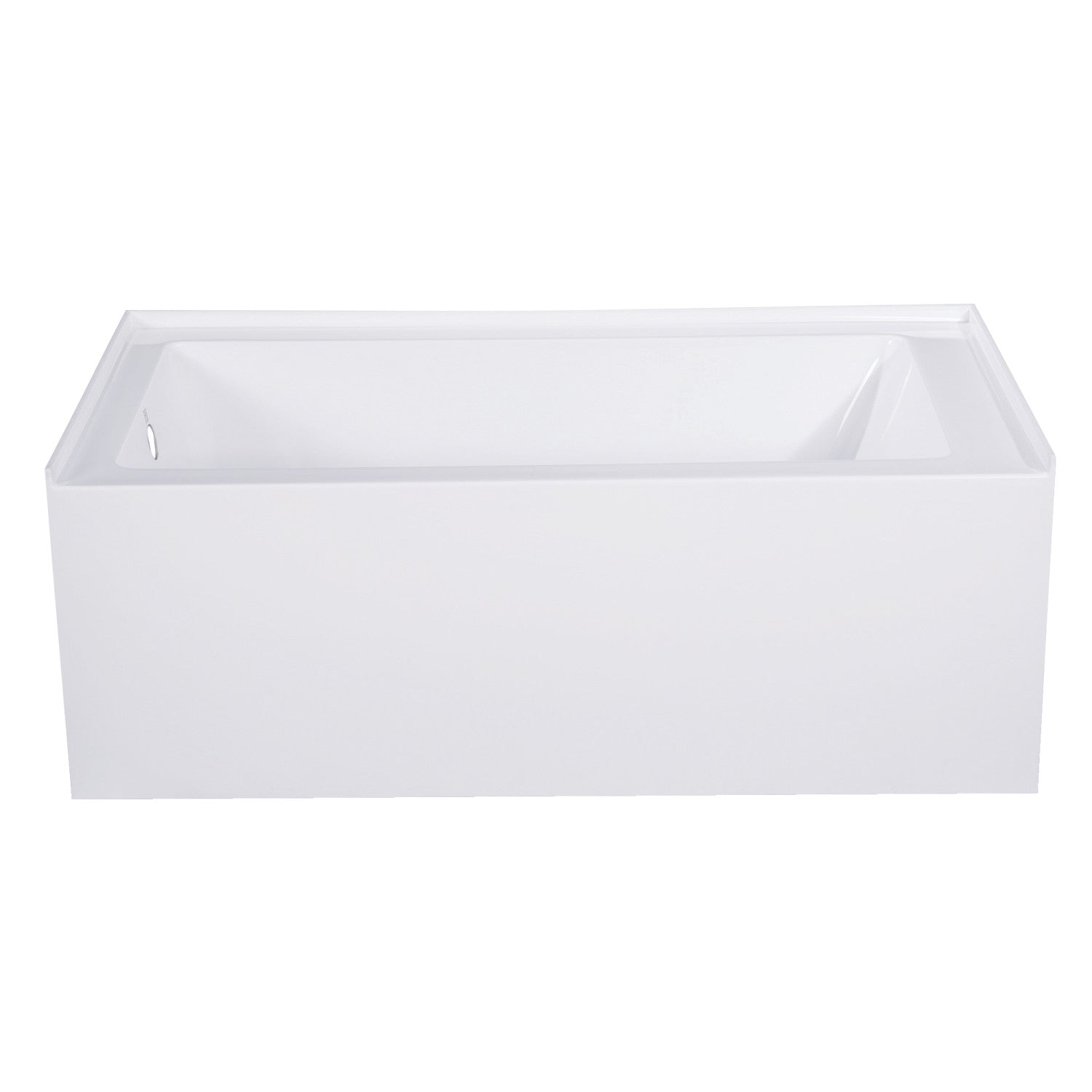 Aqua Eden 54 Inch Acrylic Rectangular 3 Wall Alcove Bathtub - Left Hand Drain, Glossy White - Perfect for Modern Bathroom Renovations & Spa-Like Relaxation