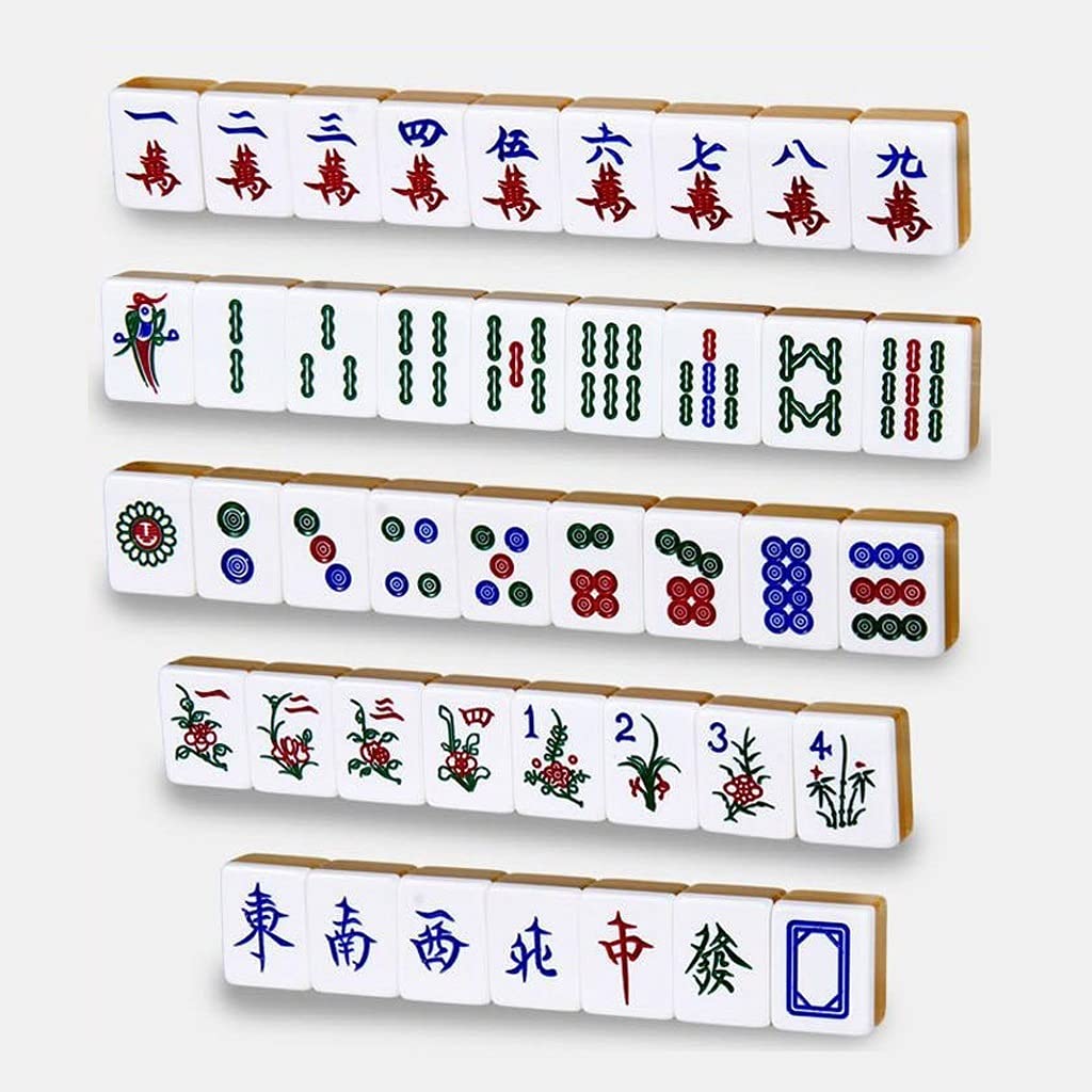 Premium Acrylic Chinese Mahjong Game Set with Dice & Weathervane - Complete Family Gift (Pink) | Perfect for Game Nights, Parties & Cultural Enthusiasts