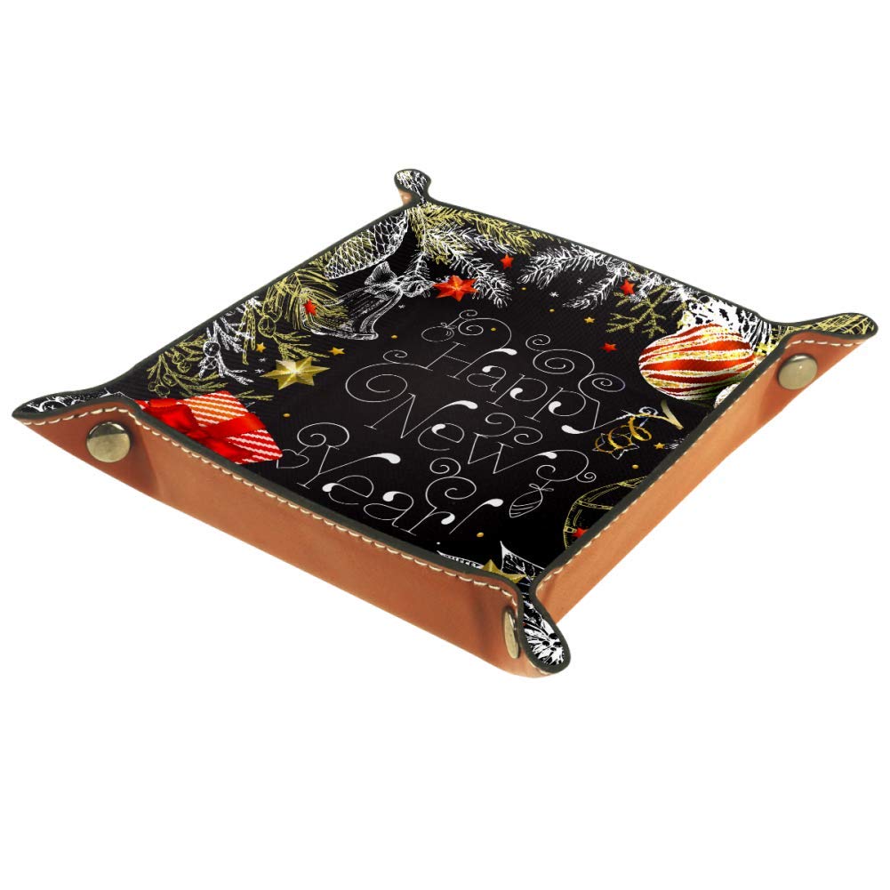 Serenasyoung Desktop Organizer Tray - Multi-Purpose Storage Tray for Jewelry, Coins, Keys & Essentials | Perfect for Bedside, Vanity, Dresser & Office Organization | Stylish Blackboard Design for Home & Office Decor