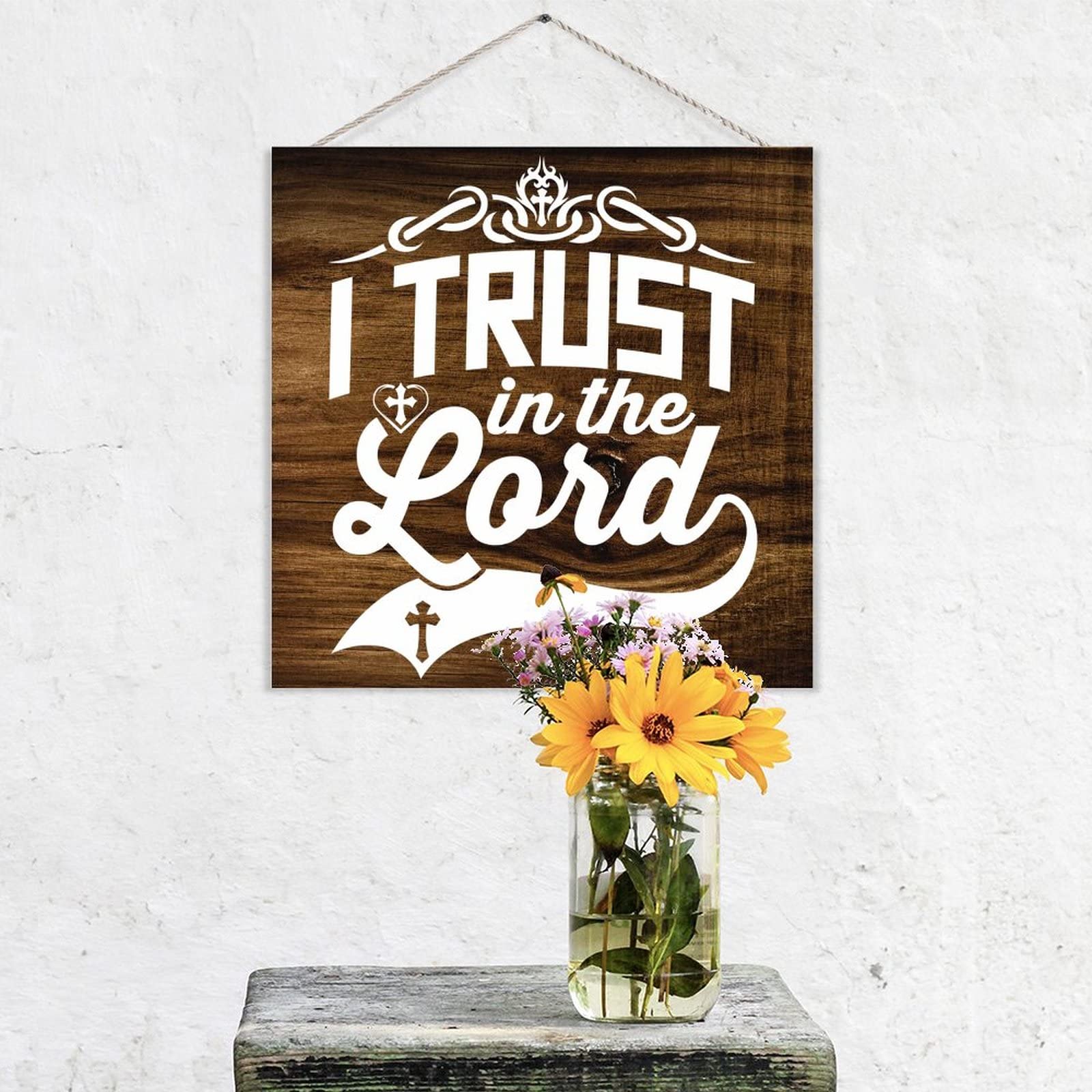 Christian Wooden Plaque - Bible Verse Wall Art for Home & Gifts