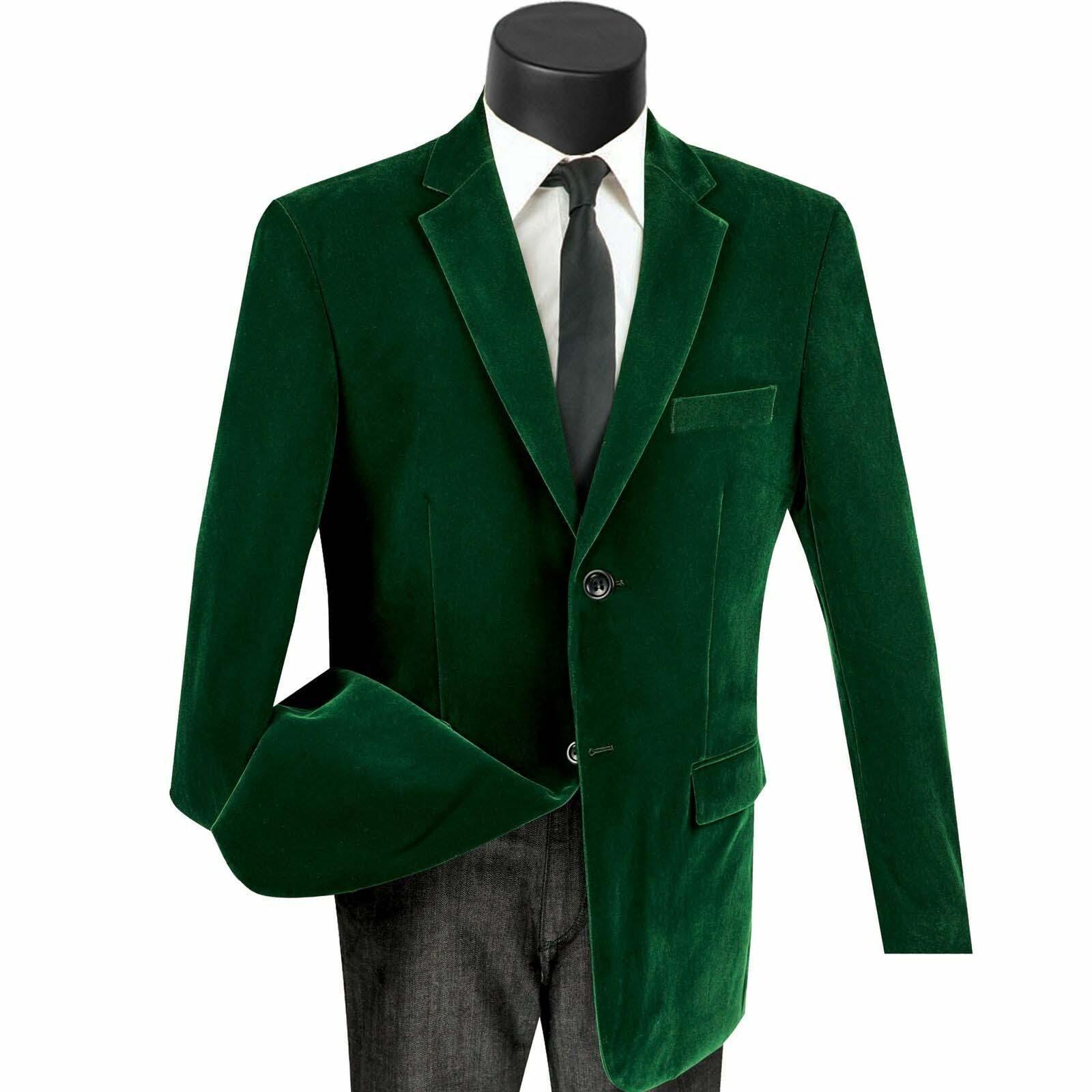 Stylish Velvet Sport Coat in Emerald Green - Perfect for Casual Outings, Parties & Formal Events