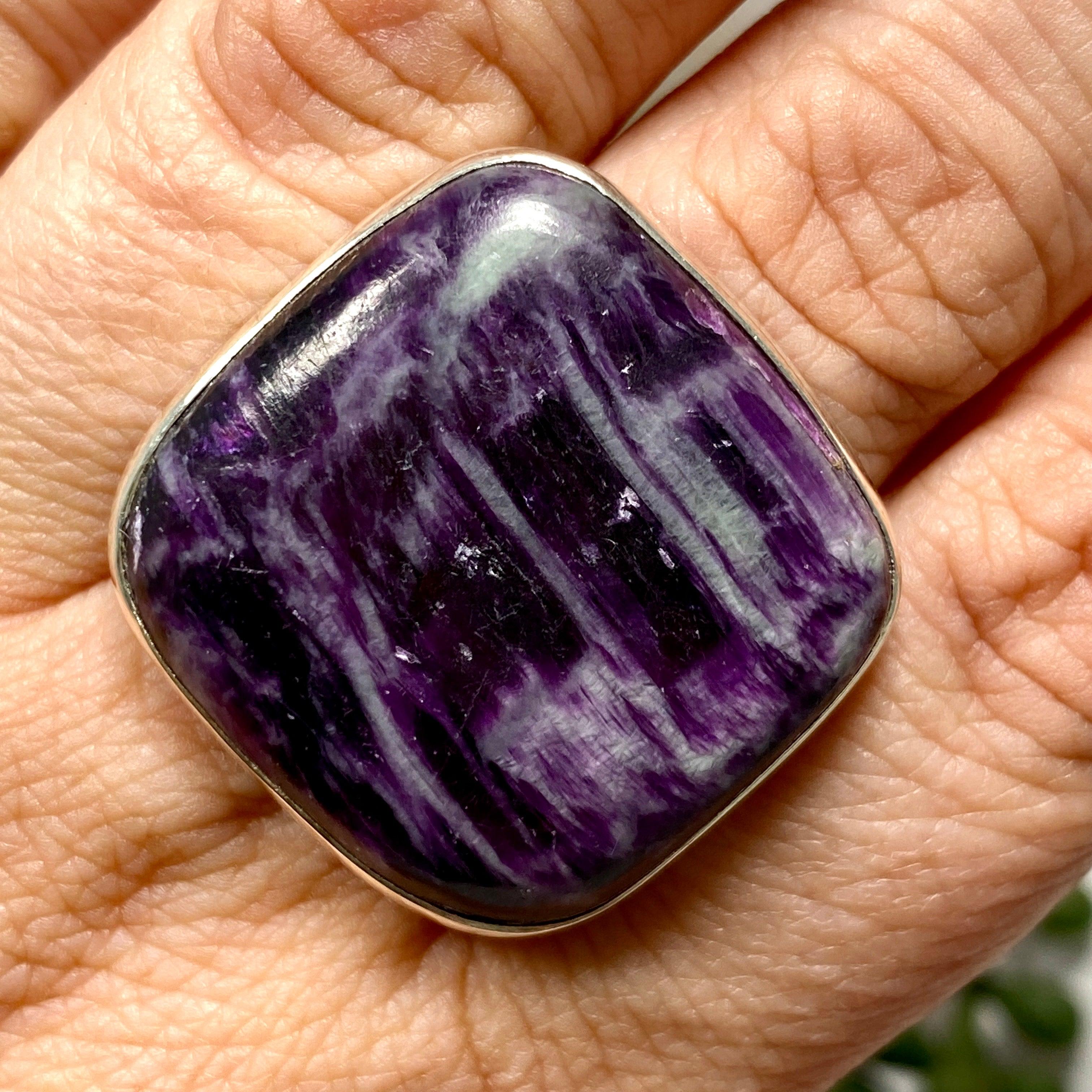Kammererite Square Cabochon Ring Size 12 KRGJ2393 - Elegant Handmade Jewelry for Women, Perfect for Weddings & Special Occasions