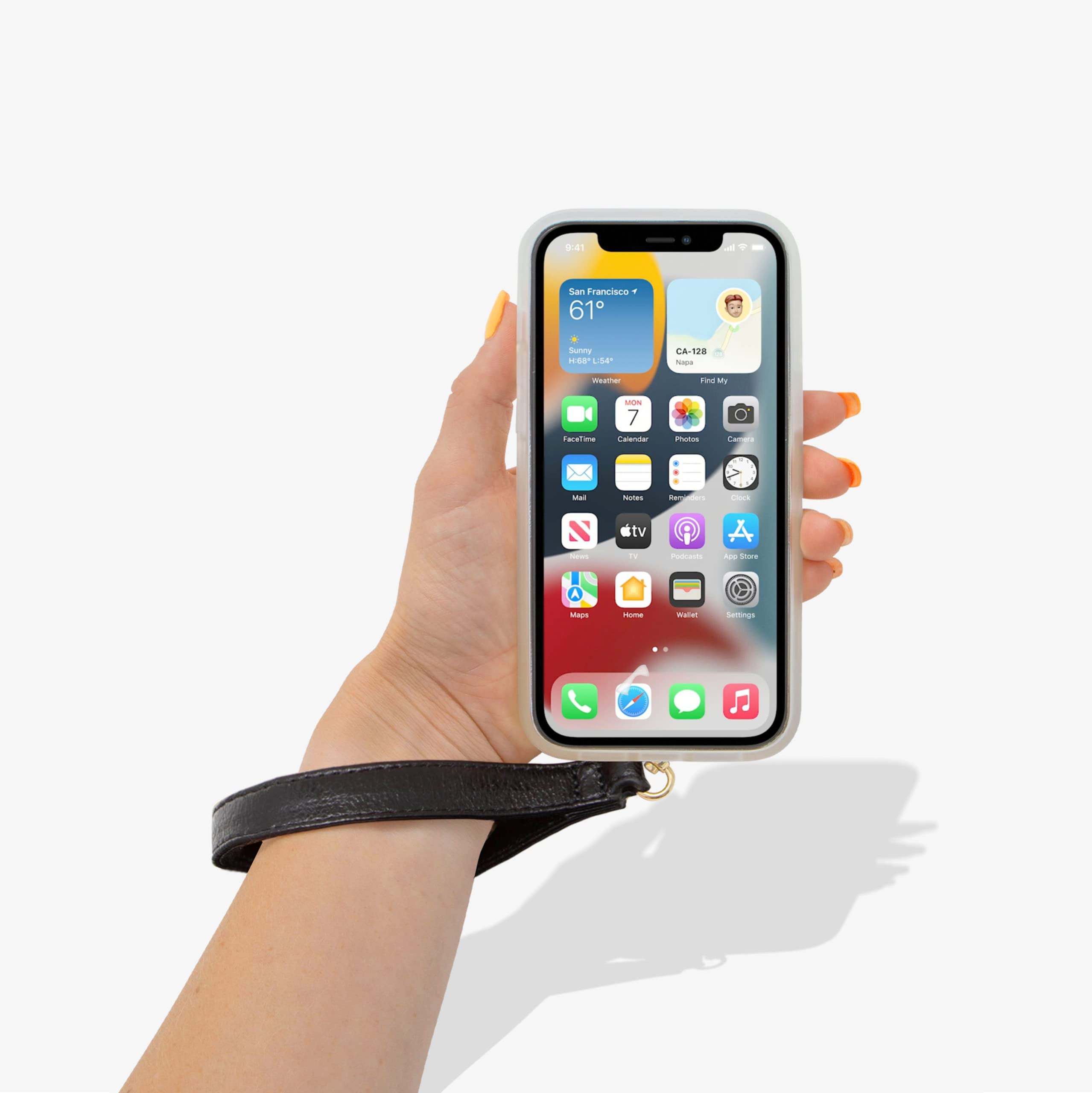 Sonix Vegan Leather Phone Wrist Strap with Adhesive - Secure & Stylish Phone Holder for Running, Shopping, and Hands-Free Convenience