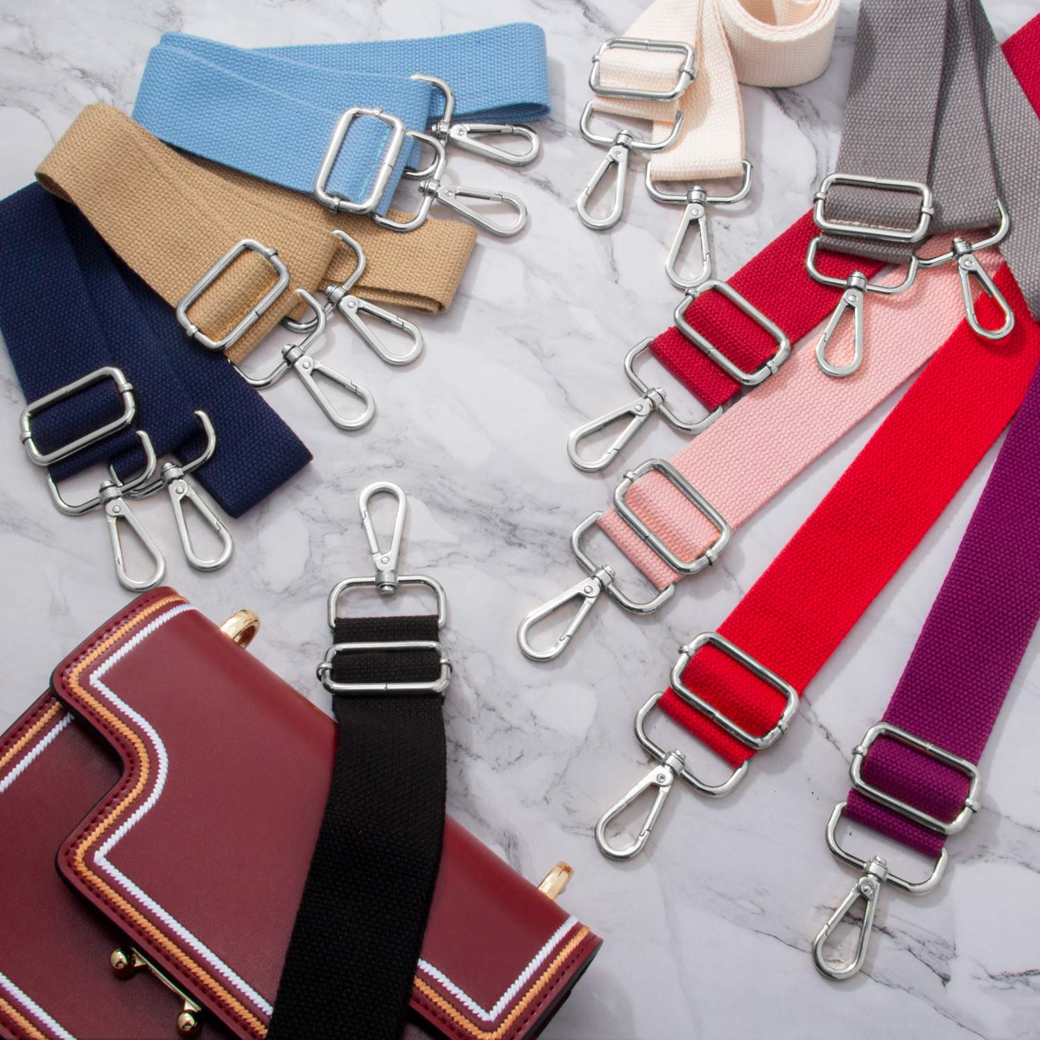 Adjustable Wide Shoulder Purse Strap Replacement - Durable Canvas Crossbody Handbag for Women - Perfect for Travel, Shopping & Everyday Use