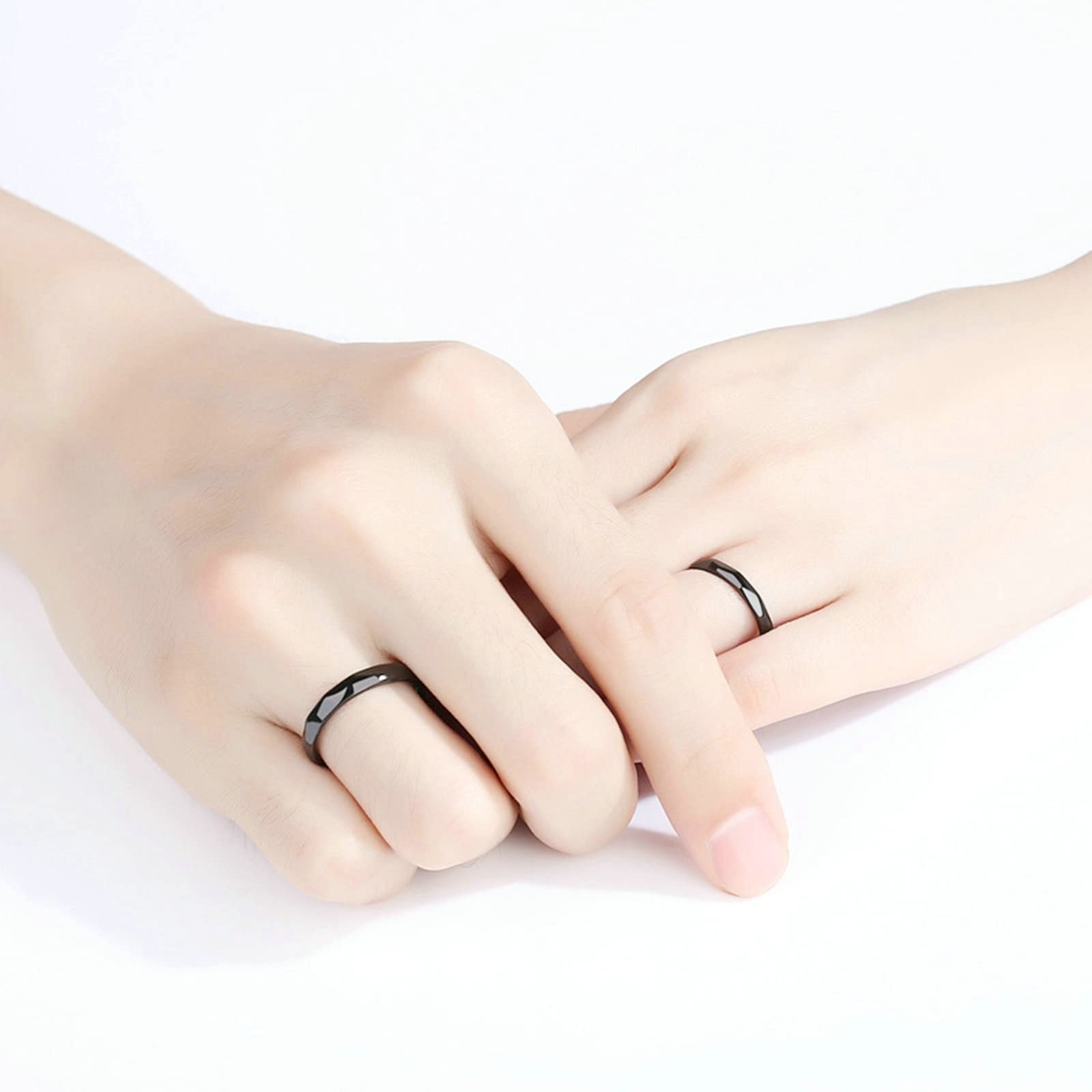 Vintage Aesthetic Silver Rings for Women & Men - Rhombus Cut Band Sterling Silver Adjustable Ring - Perfect for Anniversary, Wedding, Gift & Everyday Wear