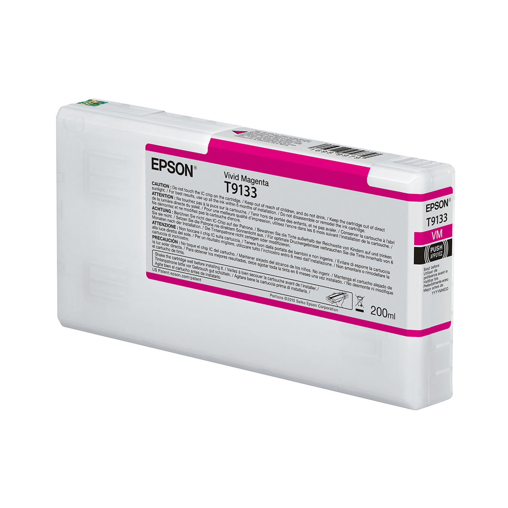 Epson T9133 UltraChrome HDX Magenta Ink Cartridge (200mL) - Compatible with SureColor SC-P5000 Printers | High-Quality Photo & Fine Art Printing Supplies for Professional Studios