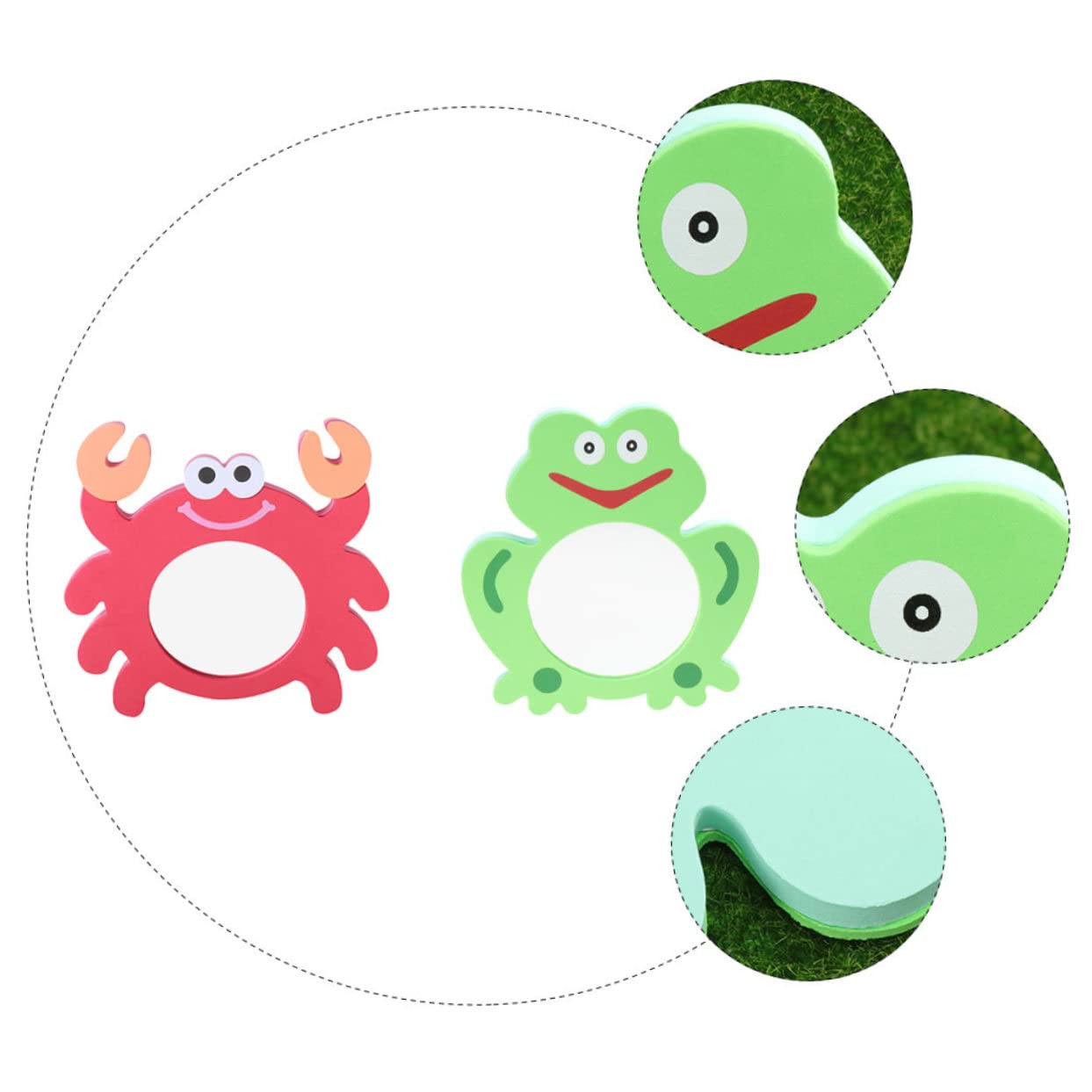 VICASKY 20 Pcs Cartoon EVA Bathtub Mirror Toys for Kids - Waterproof Bath Time Fun, Floating Bathroom Accessories for Toddlers & Babies - Perfect for Sensory Play and Learning During Bath Time