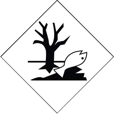 DOT Hazardous Vehicle Placard - Marine Pollutant Warning Signs - 6 Pack Rigid Plastic Placards for Trucks & Shipping Containers - Ideal for Transport Safety & Hazardous Material Compliance