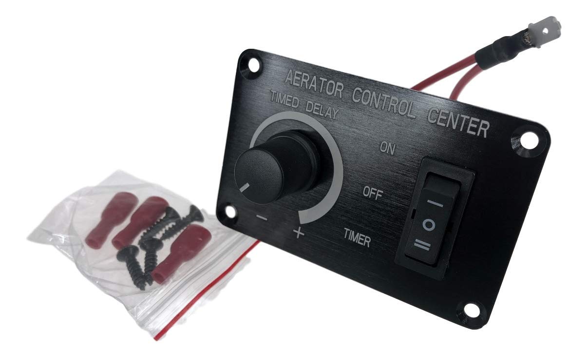 Pactrade Marine 12V Aerator Timer Switch for Livewell Aerator Pump PRO | Adjustable Delay Settings | 10A Load Capacity | Perfect for Fishing Boats, Portable Bait Tanks, Kayak Livewells & Marine Applications | Waterproof & Durable Design for Outdoor Use
