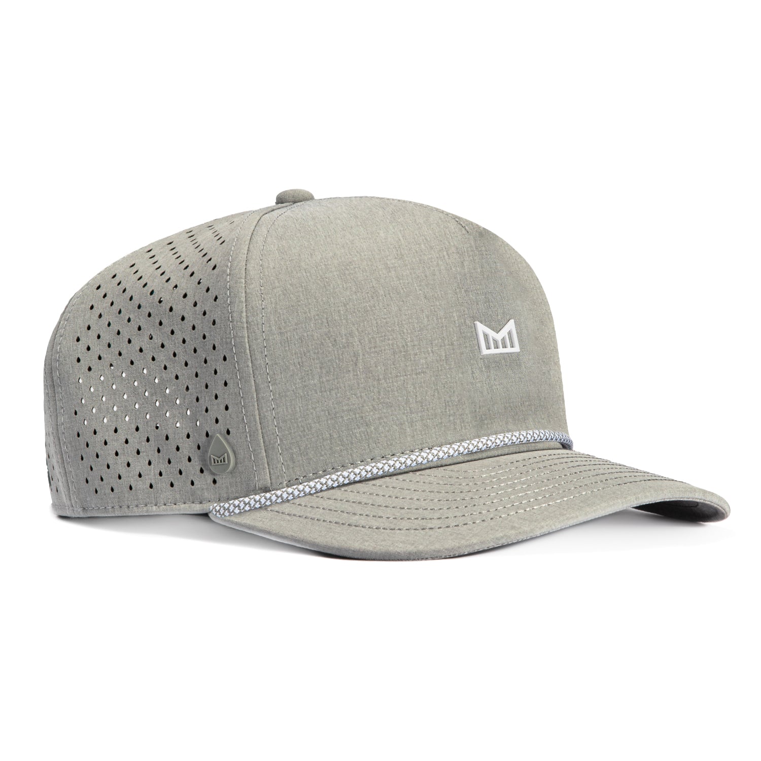 Melin Odyssey Hydro Rope Bulls Snapback Hat - Adjustable Baseball Cap for Men & Women - Heather Gray - Perfect for Sports, Outdoor Activities & Casual Wear