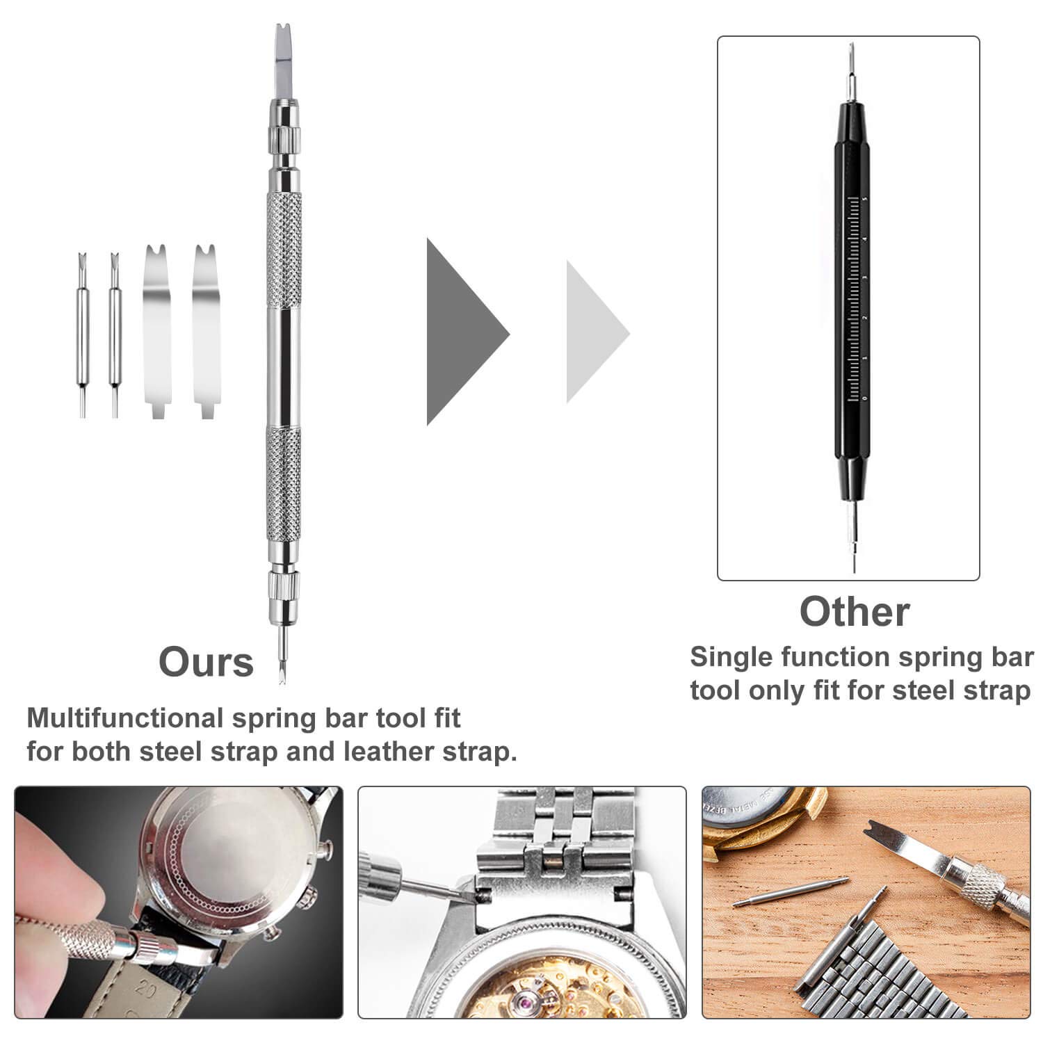 Anezus 187-Piece Professional Watch Repair Kit with Link Pin Remover & Case Back Opener - Complete Tool Set for Watch Battery Replacement, Band Sizing, Strap Adjustment & Maintenance (Ideal for Watchmakers, Jewelers & DIY Enthusiasts)