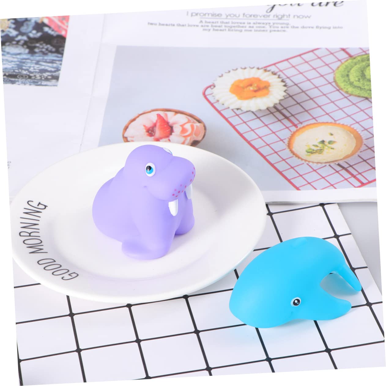 KICHOUSE 16 Pcs Bath Toys Set - Squeaky Rubber Duck & Animal Bath Time Toys for Toddlers | Fun Bathtub Playtime for Babies & Kids