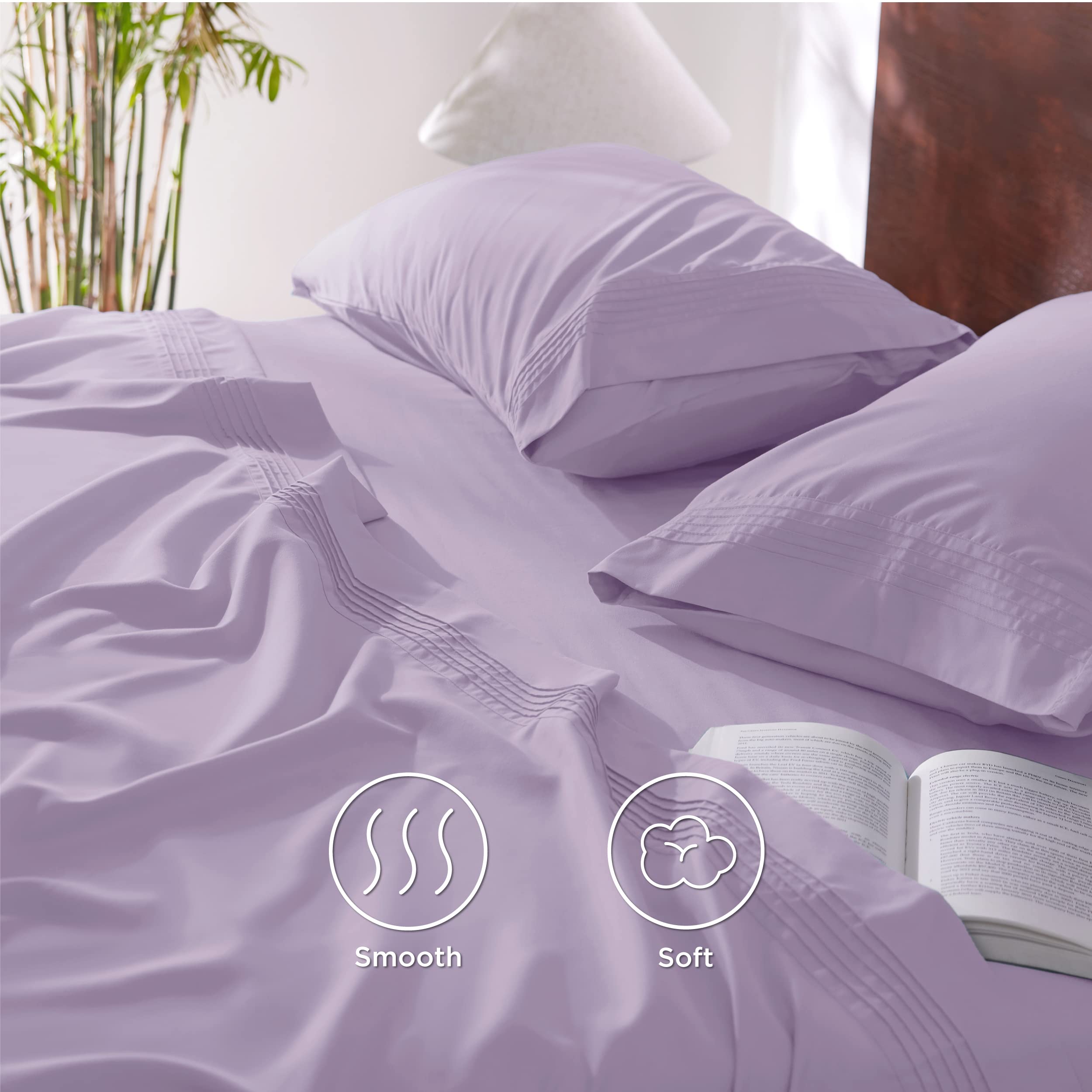 Bedsure GentleSoft Twin XL Sheets Set - Ultra Soft & Breathable Dorm Bedding, Moisture Wicking Cooling Extra Long Twin Sheets with Deep Pocket (Fits 21