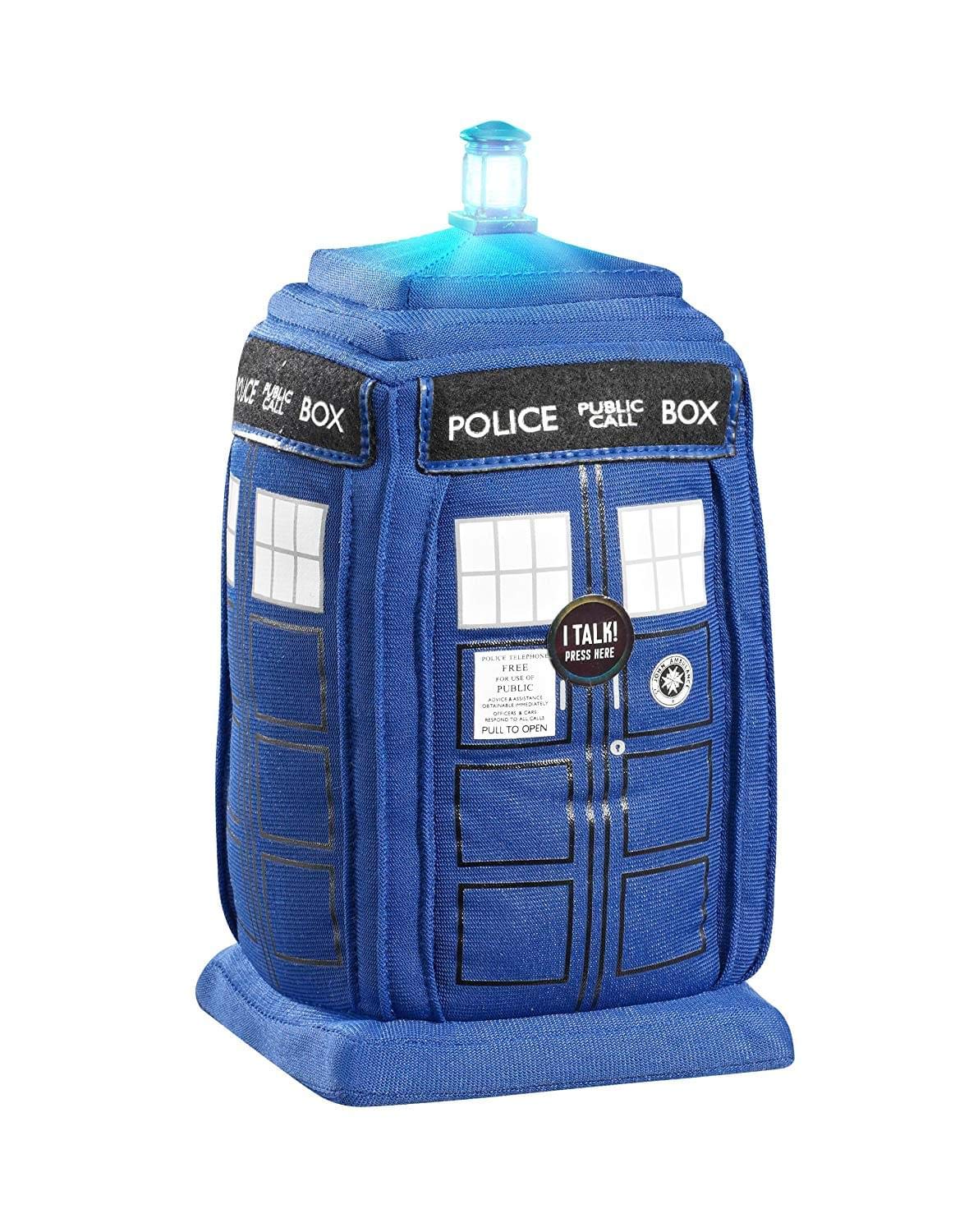 Doctor Who Talking & Flashing TARDIS Plush Toy – Medium Size Collectible for Fans | Perfect for Cosplay, Gifts & Home Decor