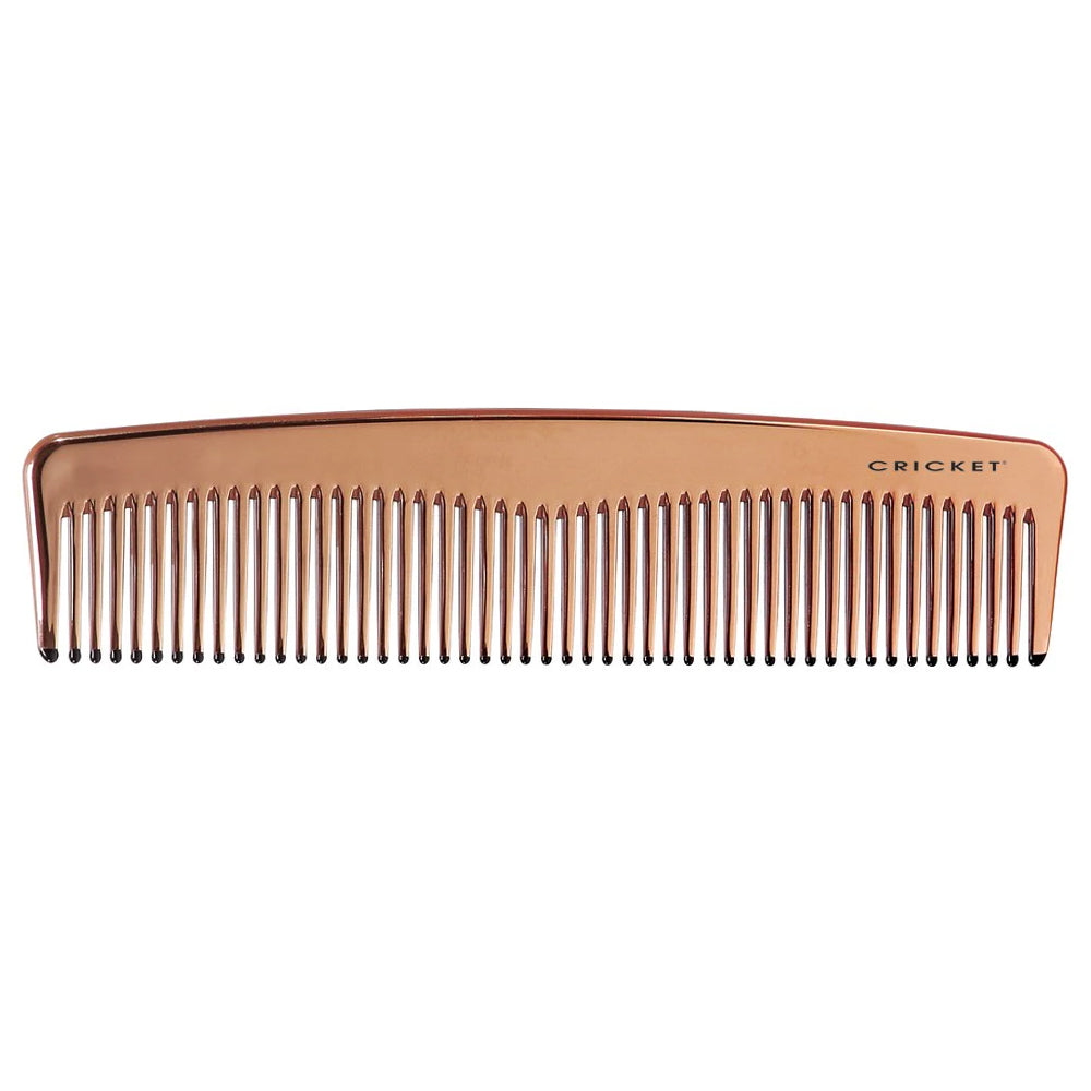 Copper Infused Hair Comb for Men & Women - Cricket Copper Clean Finishing Comb with Dressing & Styling Teeth - Perfect for Salon, Home Hair Care & Travel Grooming