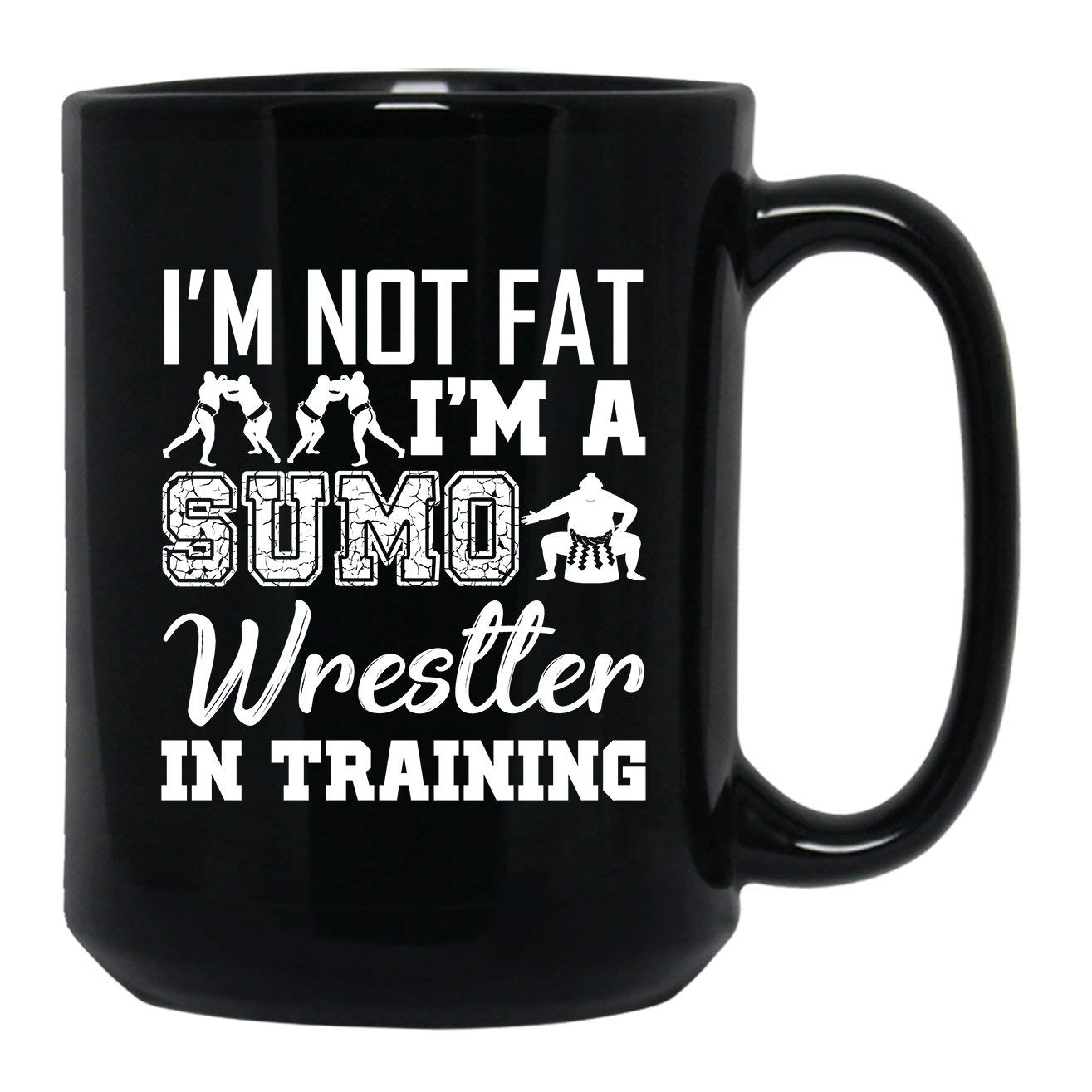 Sumo Wrestler In Training Ceramic Coffee Mug - 15 oz Large Japanese Themed Cup for Tea, Coffee & Gifts | Perfect for Anime Fans, Martial Arts Enthusiasts & Unique Home Decor