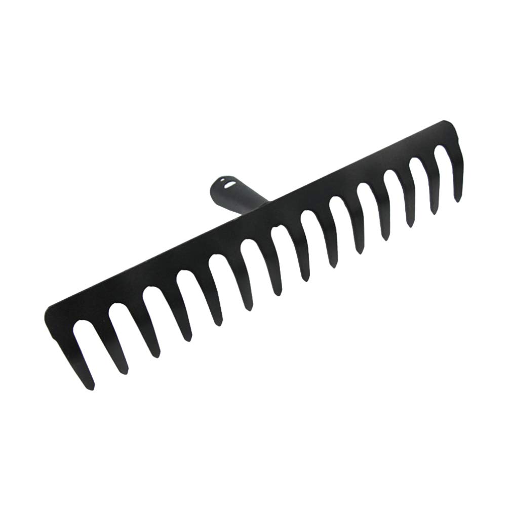 14-Toothed Metal Rake Head Replacement for Garden & Yard Work - Durable Leaf Rake Head for Weeds, Grass & Deciduous Leaves (Random Color) | Perfect for Fall Cleanup, Lawn Maintenance & Landscaping