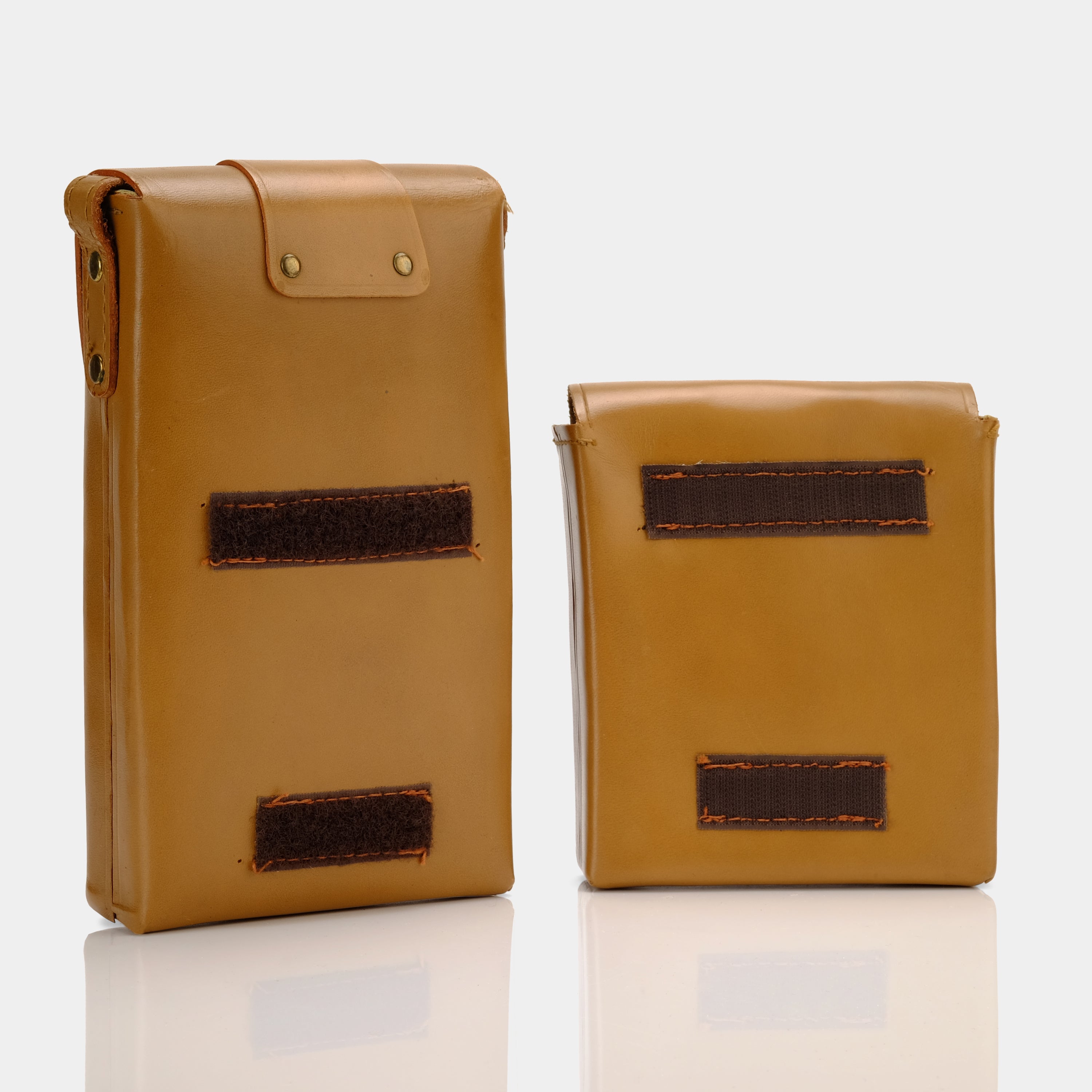 Brown Leather SX 70 Instant Camera Case with Film Pocket - Vintage Polaroid Camera Accessory for Travel & Photography Enthusiasts
