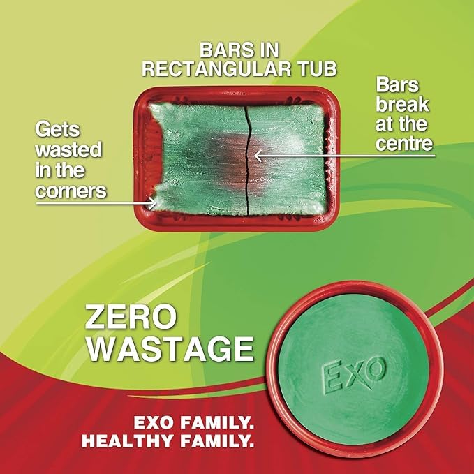 Exo Round Dishwashing Bar 250g (Set of 2) with Super Scrubber | Complete Dishwashing Solution & Multipurpose Disposable Gloves (100pcs) | Ideal for Kitchen Cleaning, Gardening, and Public Area Sanitation
