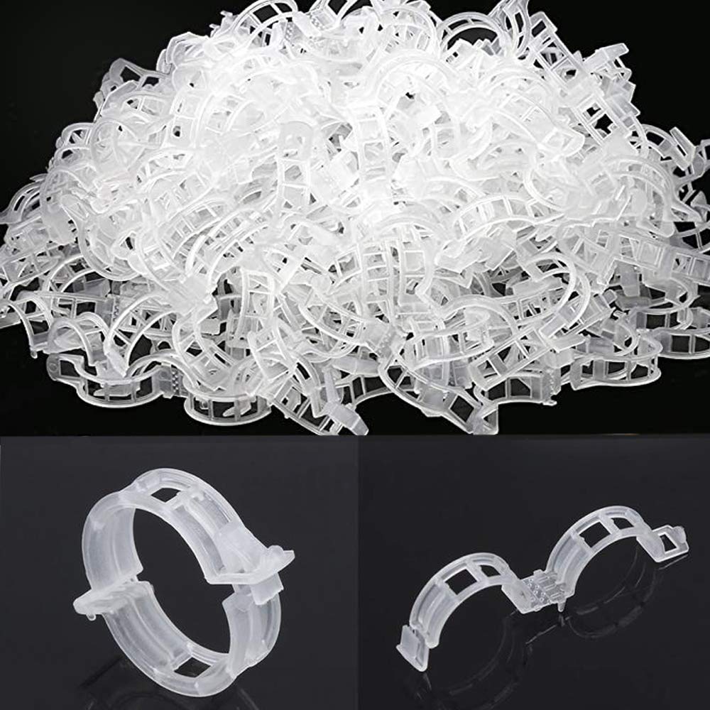 300 PCS White Plant Support Garden Clips - Durable Tomato Vine & Flower Clips for Healthy Growth | Perfect for Orchids, Tomatoes & Vine Plants | Indoor & Outdoor Gardening Essential