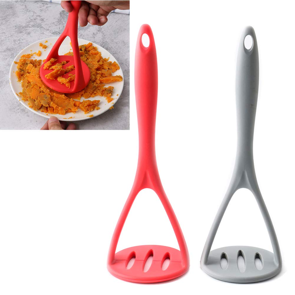 Premium Silicone Potato Masher & Ricer - Heavy Duty Kitchen Tool for Mashing Potatoes, Vegetables & Fruits - Ideal for Baby Food, Purees & Smoothies - Perfect for Home Cooking & Meal Prep