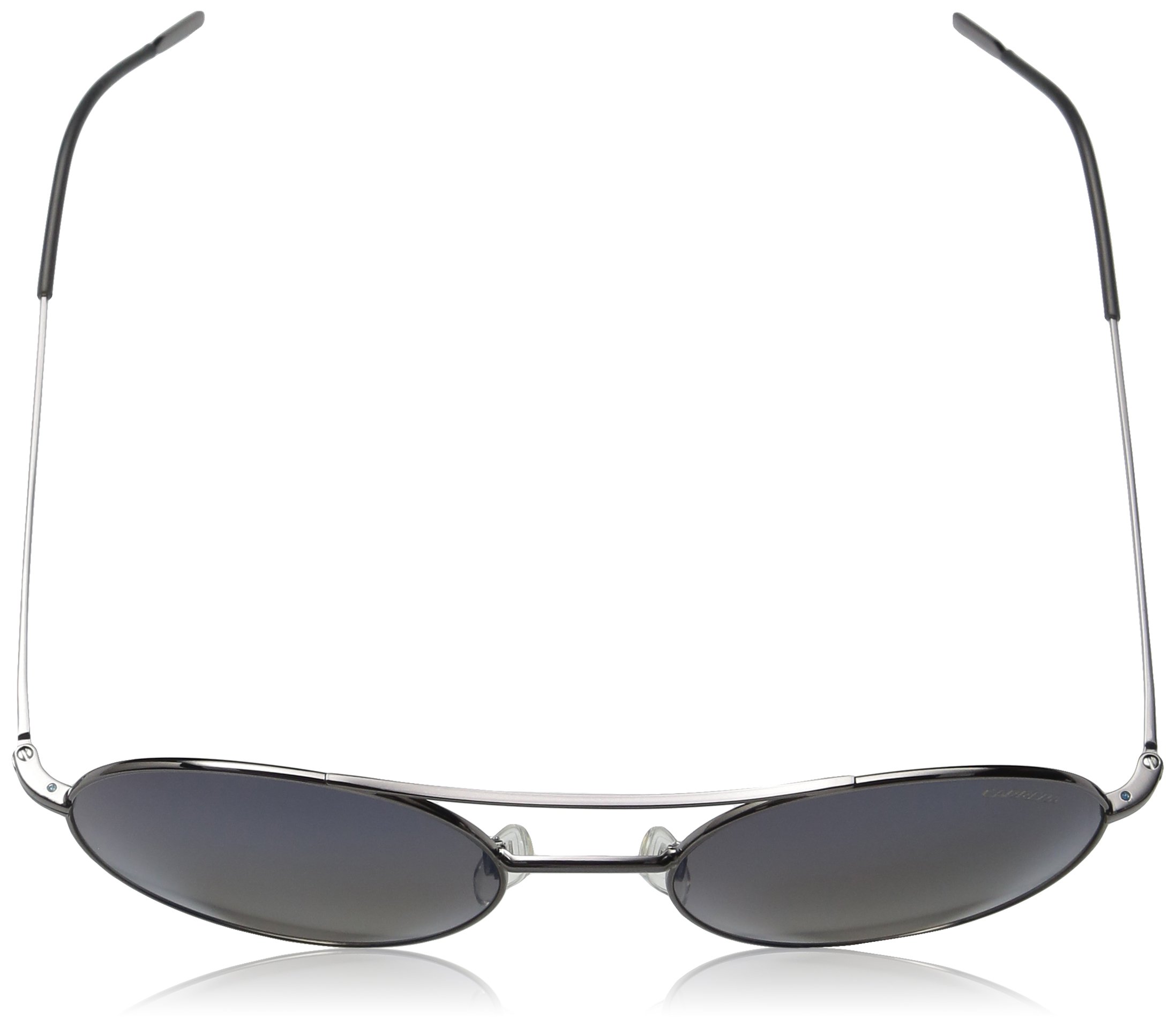 Carrera CA107/S Round Sunglasses - Dark Ruthenium Frame with Flash Blue Sky Lenses (53mm) | Polarized UV Protection | Safilo Group | Perfect for Driving, Beach & Outdoor Activities