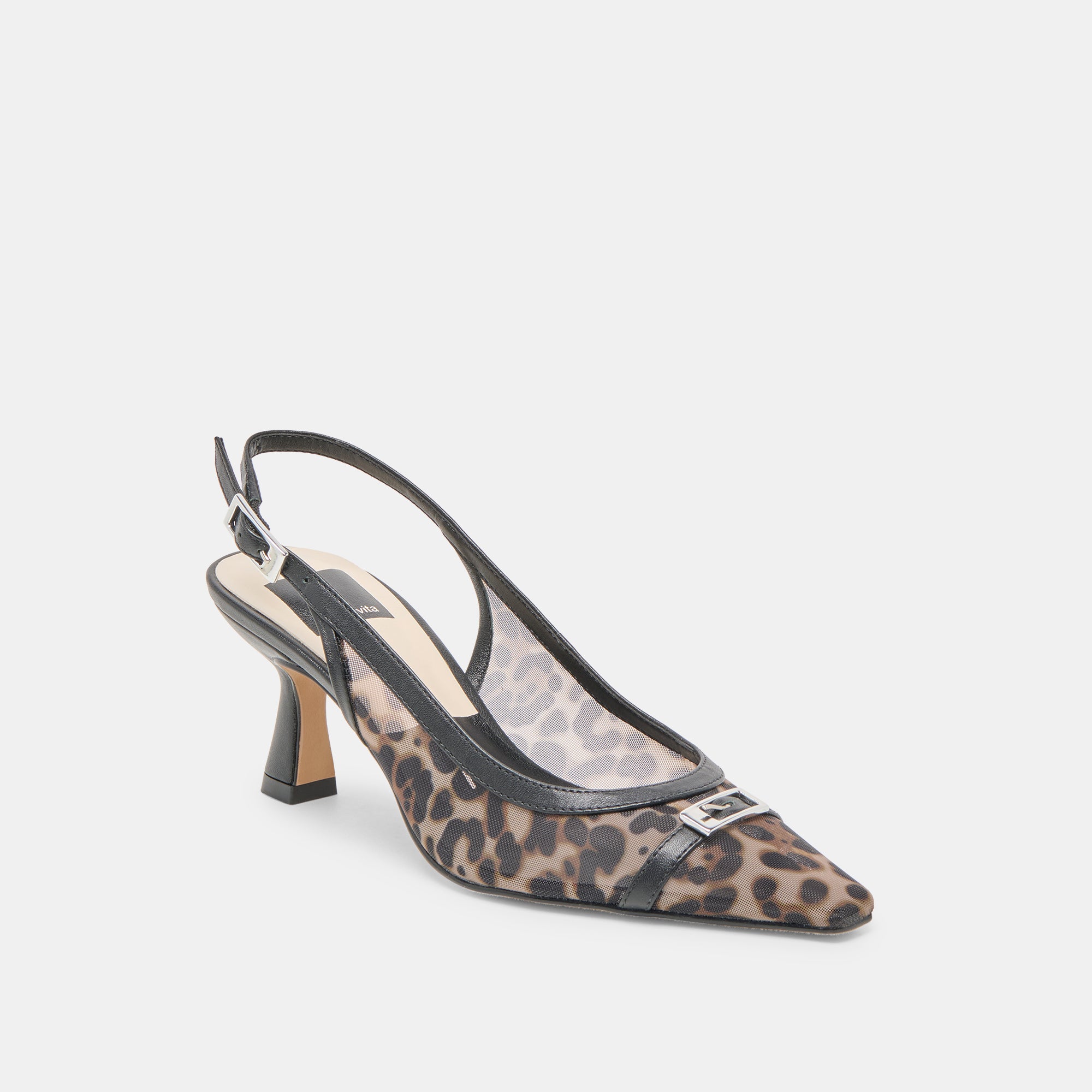 LORINE Women's Leopard Print Mesh High Heels - Stylish & Comfortable Party & Evening Dress Shoes