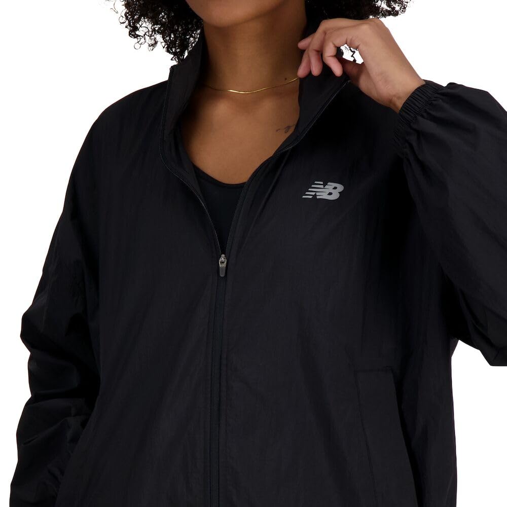 New Balance Women's Lightweight Packable Jacket - Water-Resistant Windbreaker for Running, Hiking & Outdoor Activities