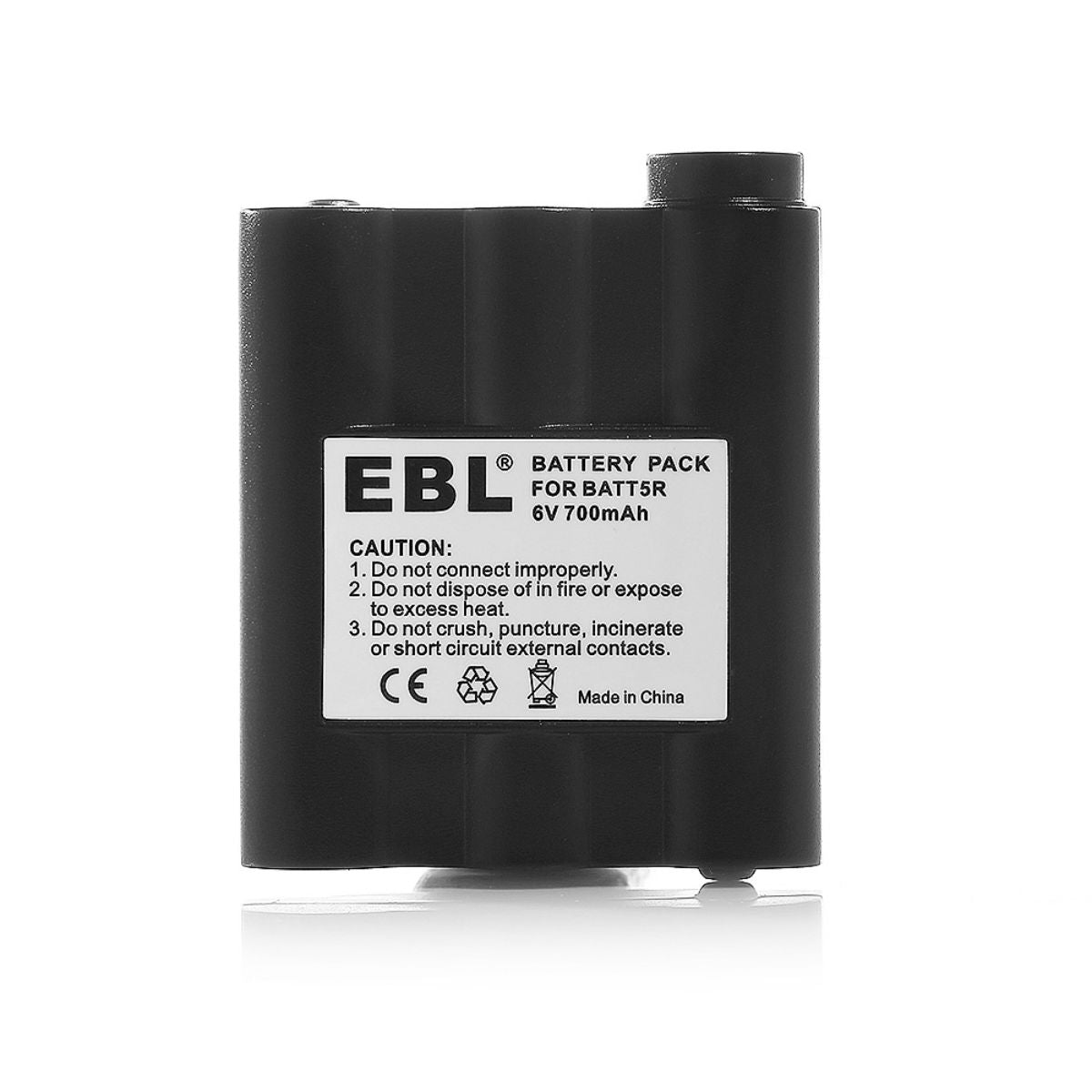 EBL 6V 700mAh Rechargeable Battery for Midland BATT5R Two-Way Radio - Long Lasting Power for Outdoor Adventures, Camping & Emergency Communication
