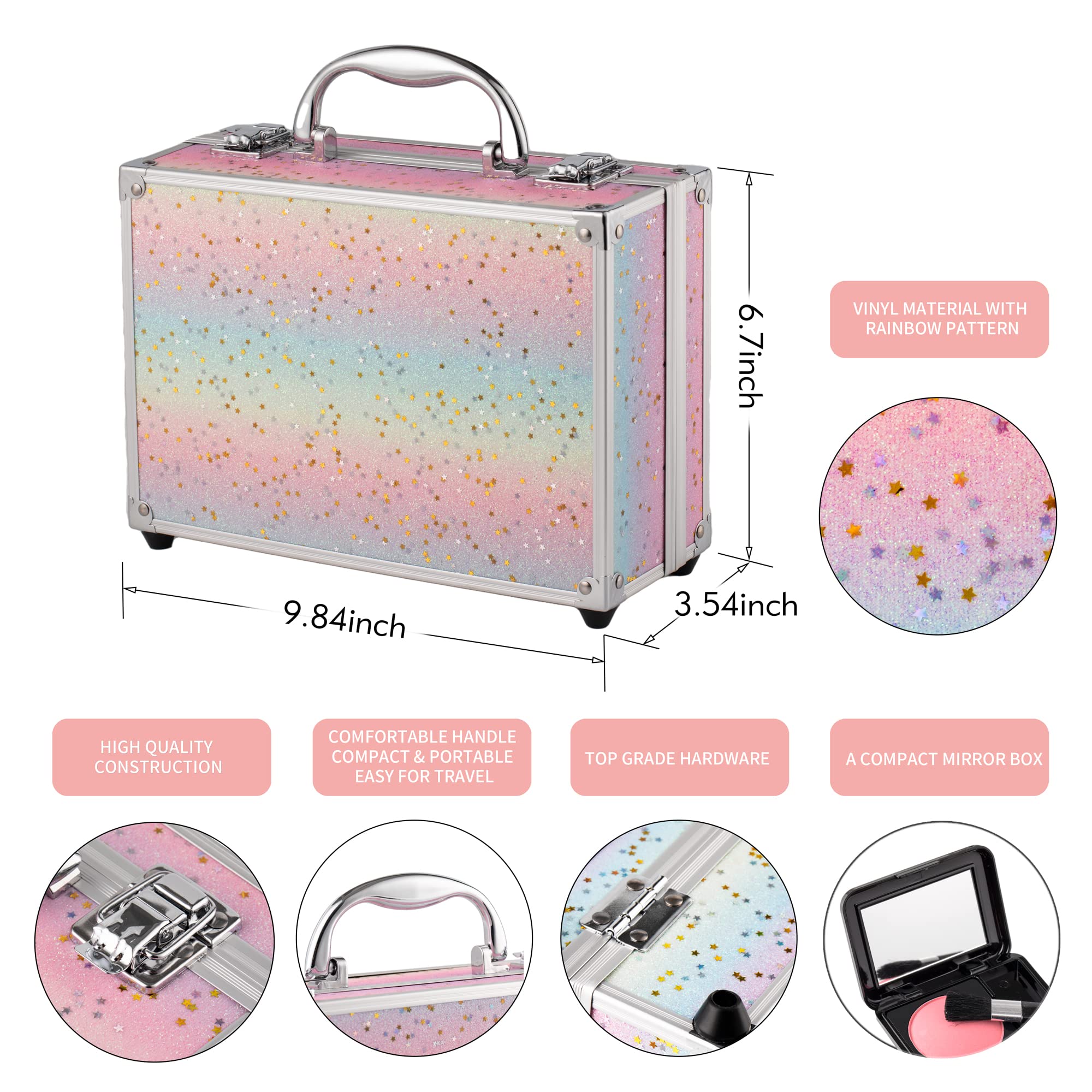 Teen Girls Makeup Kit - Eyeshadow, Lip Gloss & Blush Set for Beginners | Party & School Looks