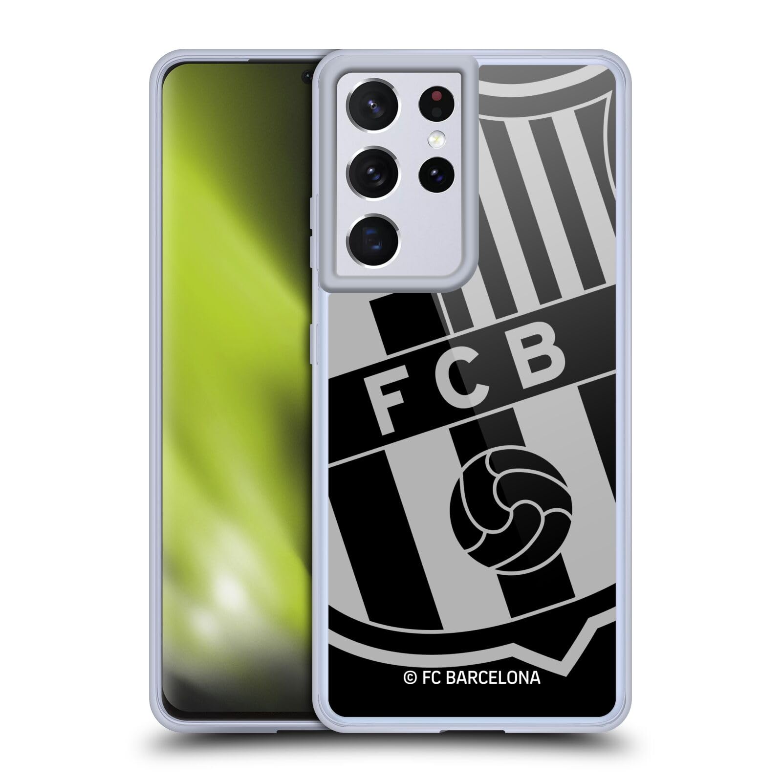 Official FC Barcelona Soft Gel Case for Samsung Galaxy S21 Ultra 5G - Oversized Crest Design, Durable Protection, Perfect for Fans & Daily Use