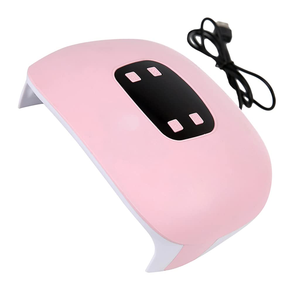 OSALADI UV LED Nail Lamp - USB Powered Portable Gel Nail Dryer for Fingernails & Toenails - Pink Professional Nail Polish Curing Light | Perfect for Home Manicures, Salon Use & Travel