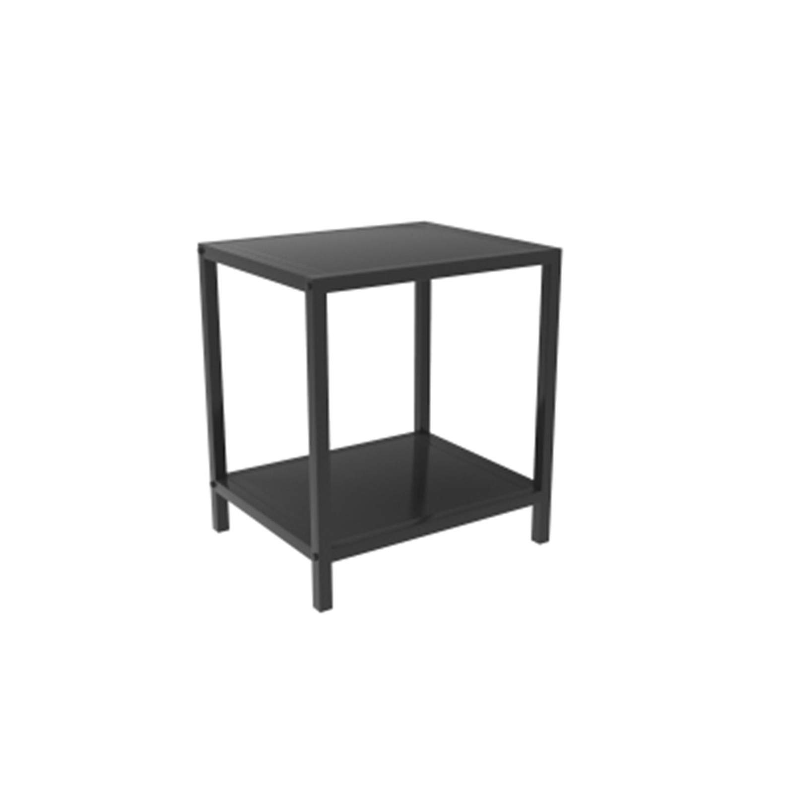 Simple Modern Iron Nightstand & Coffee Tray Sofa Table - Black Classic Multi-Purpose Side Table for Living Room, Bedroom, Office & Outdoor Use