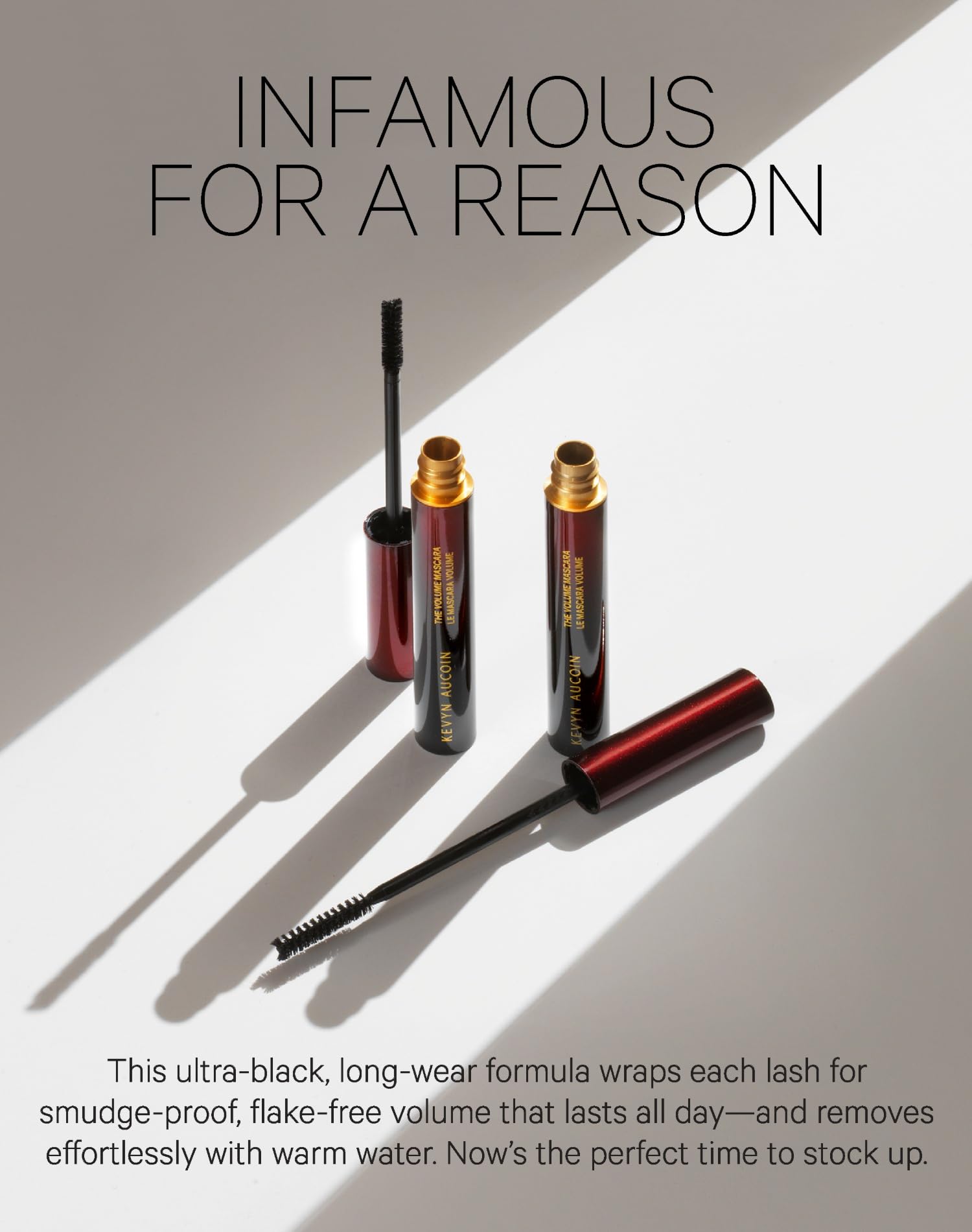Kevyn Aucoin The Volume Mascara - Black | Precision Brush, Tubing Technology for Long-Lasting Wear | Clump-Free, Flake-Free Formula | Thickens, Separates & Lengthens Lashes | Waterproof & Easy Removal | Perfect for Daily Wear, Special Occasions & Professional Makeup Artists