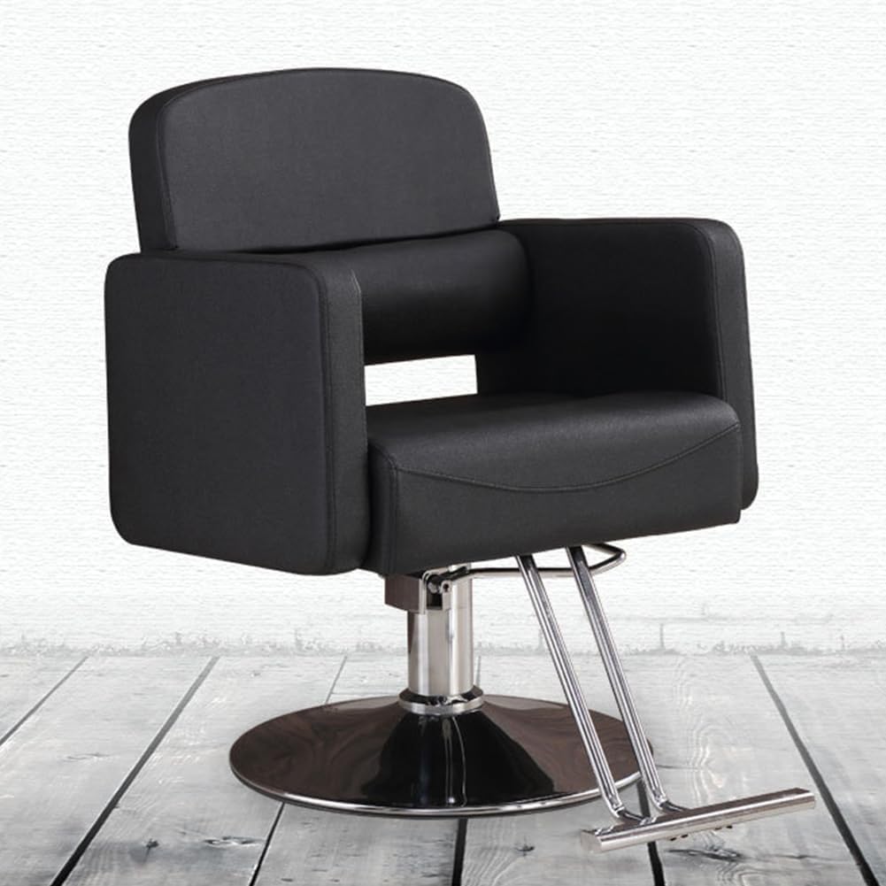 Premium Barber Chair for Salon & Hair Stylists - Heavy Duty Hydraulic Adjustable Styling Chair with Footrest - Perfect for Hair Salons, Barber Shops, Tattoo Studios & Beauty Spas