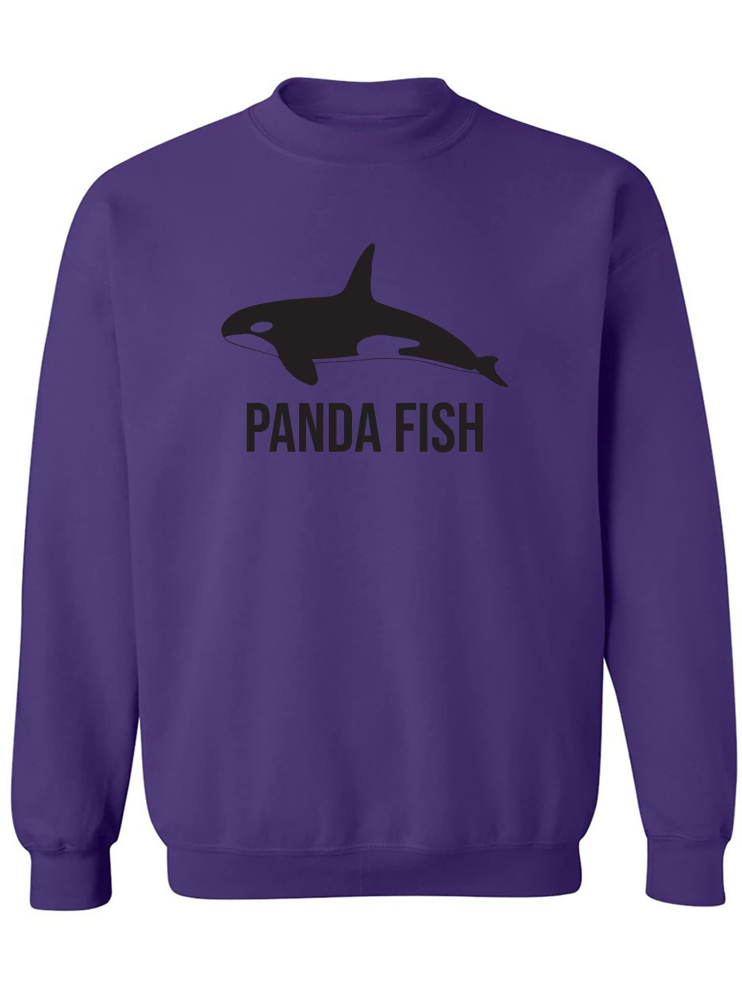 Panda Fish Crewneck Sweatshirt - Soft Cotton Unisex Pullover for Casual Wear & Cozy Loungewear
