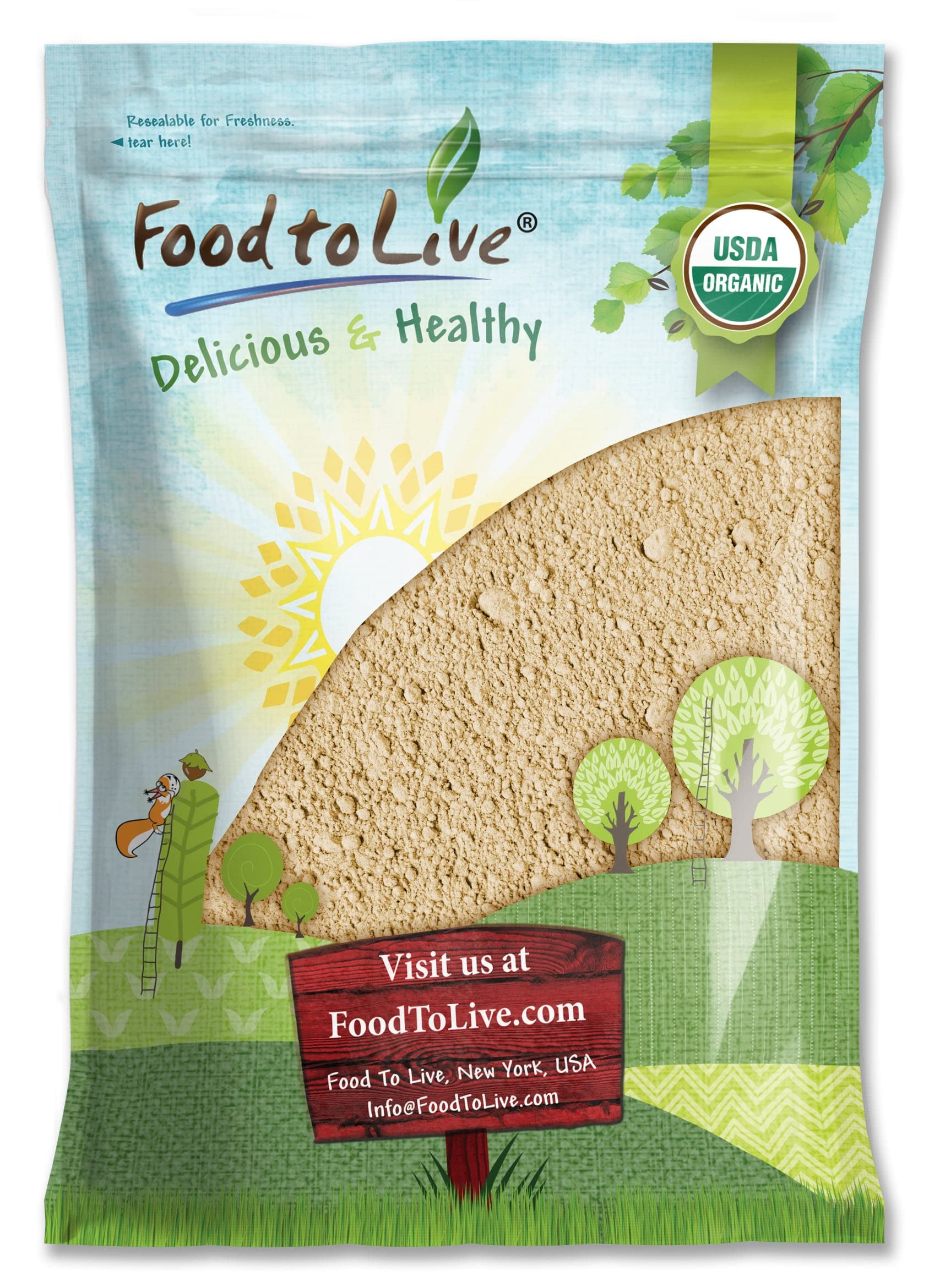 Organic Sacha Inchi Powder by Food to Live | 8 lbs Non-GMO, Kosher, Vegan Inca Nut Protein Powder | High in Omega-3 Fatty Acids | Perfect for Smoothies, Baking & Healthy Snacks